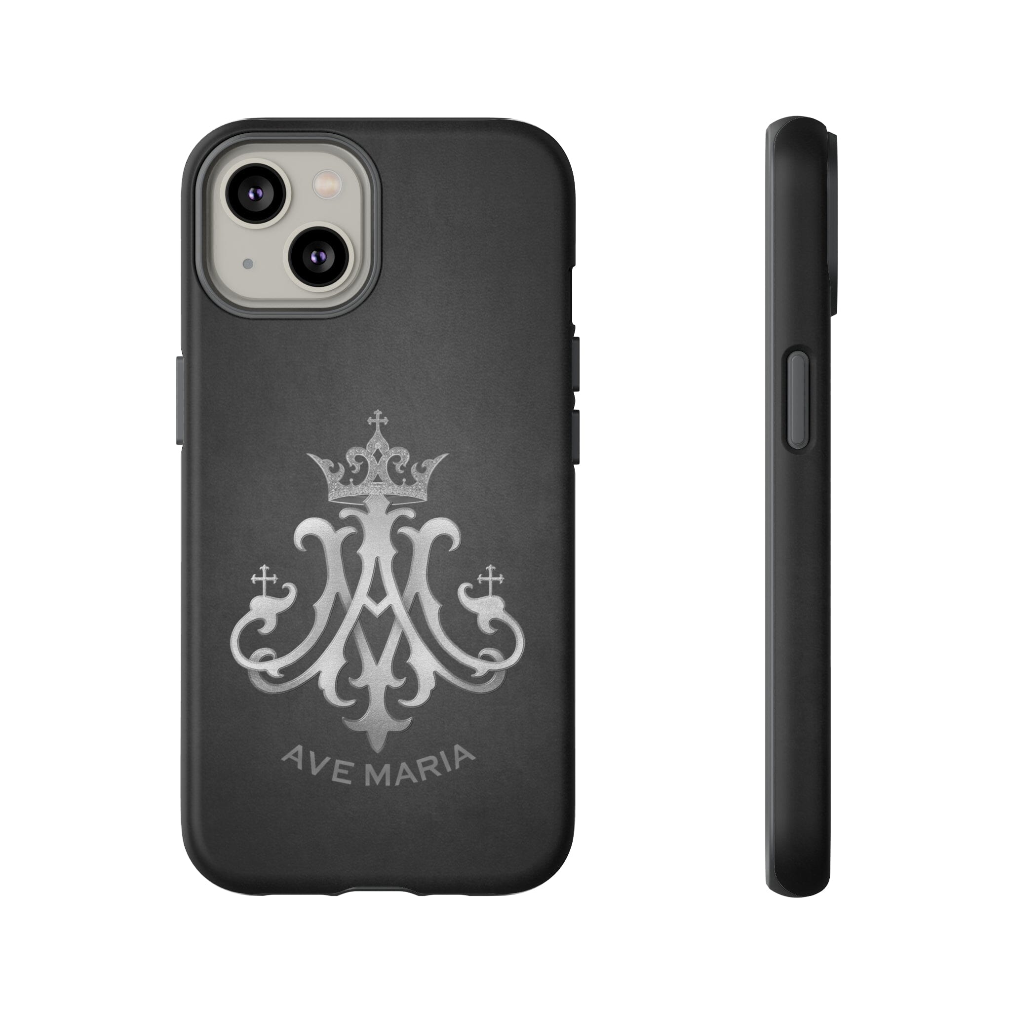 Ave Maria Hard Phone Case (Charcoal)