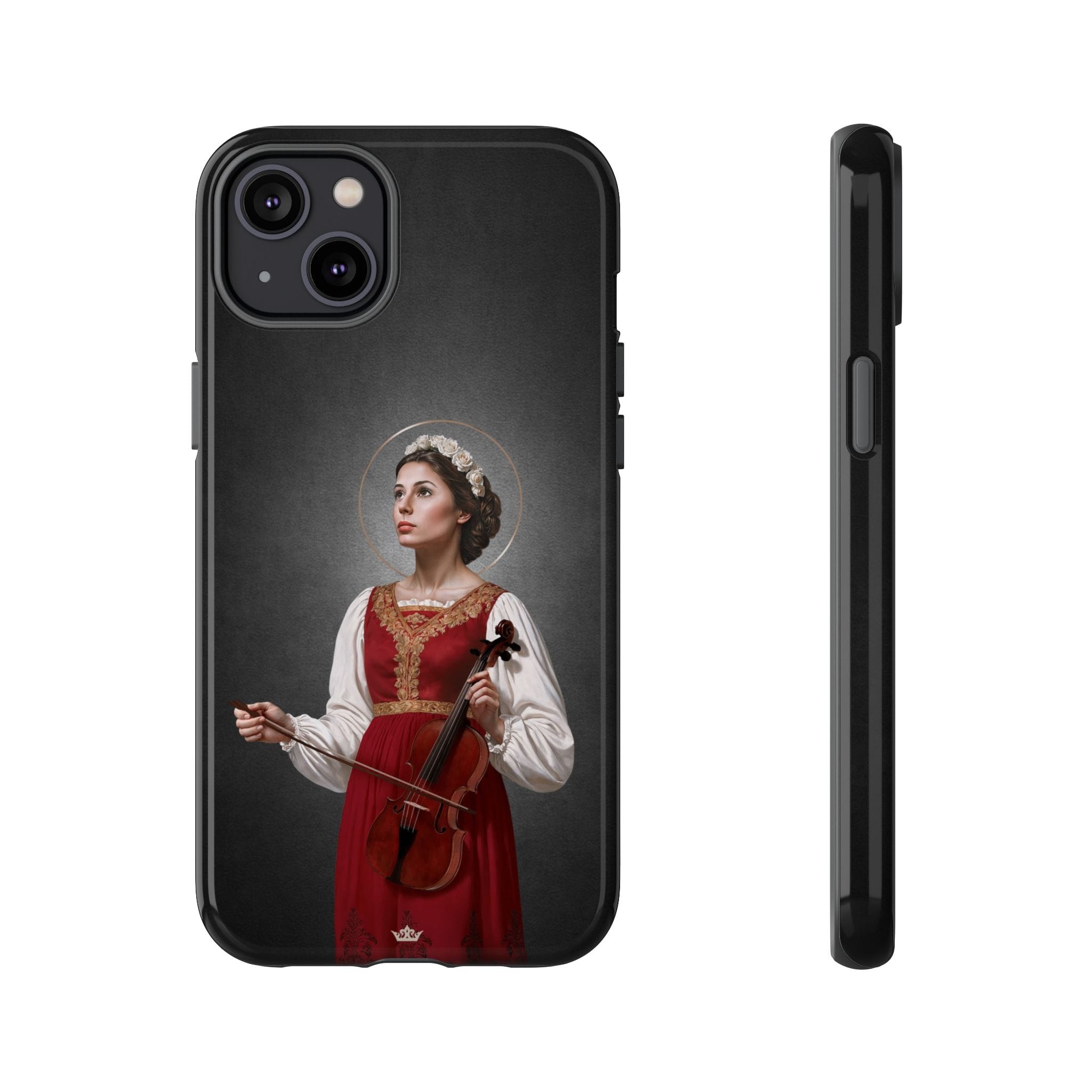 St. Cecilia Hard Phone Case (Dark) Copyright VENXARA