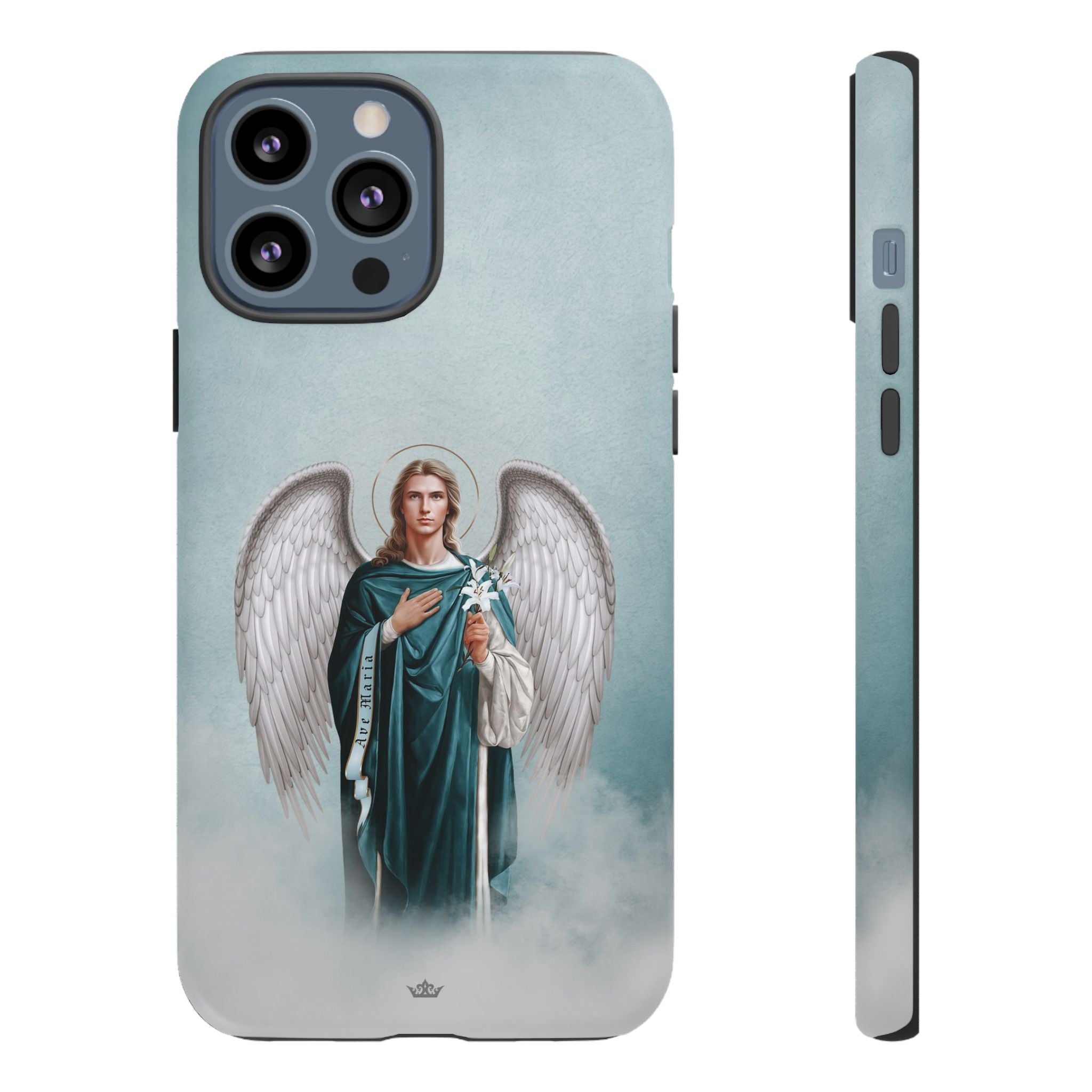 St. Gabriel the Archangel Hard Phone Case (Blue)