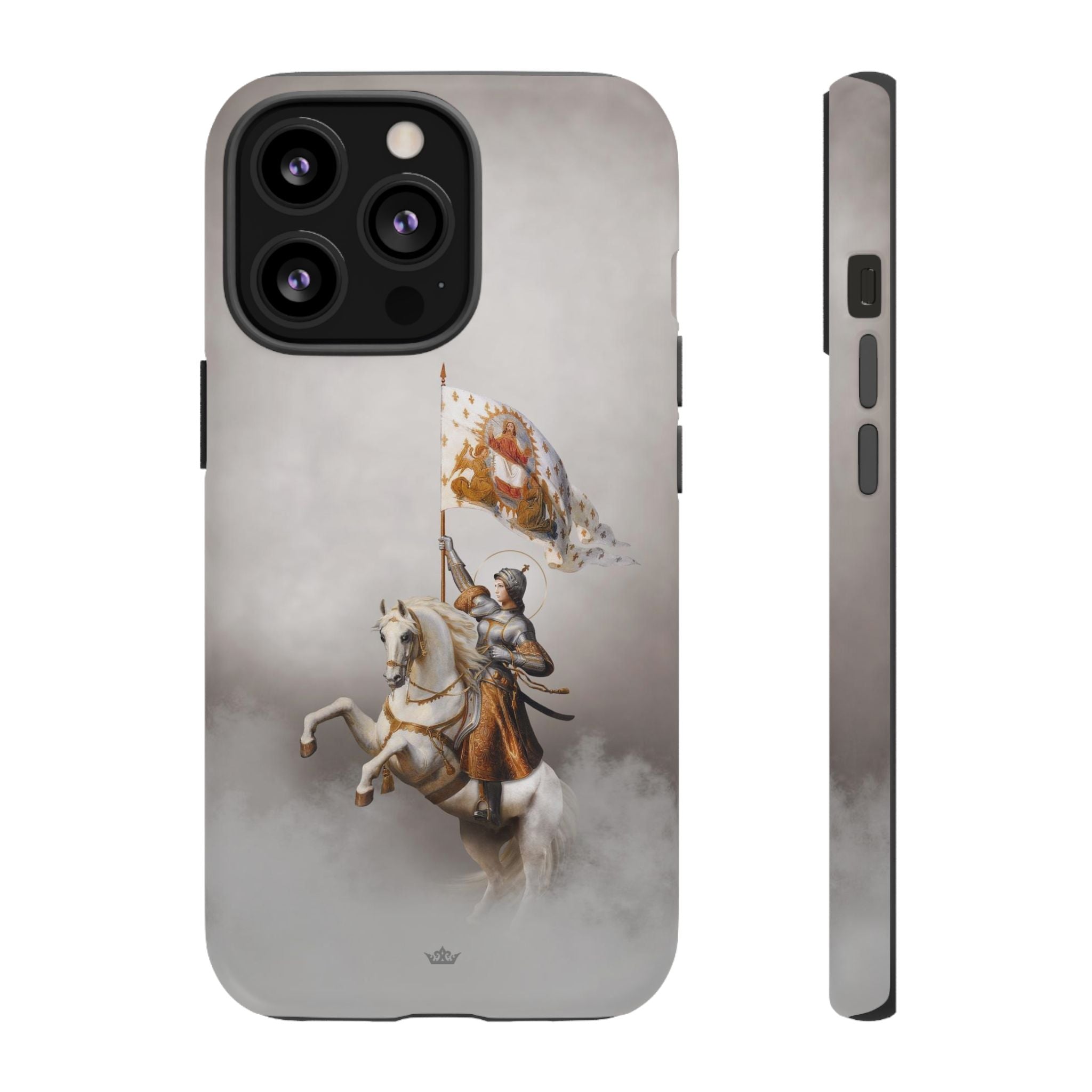 St. Joan of Arc in Battle Hard Phone Case (Light)