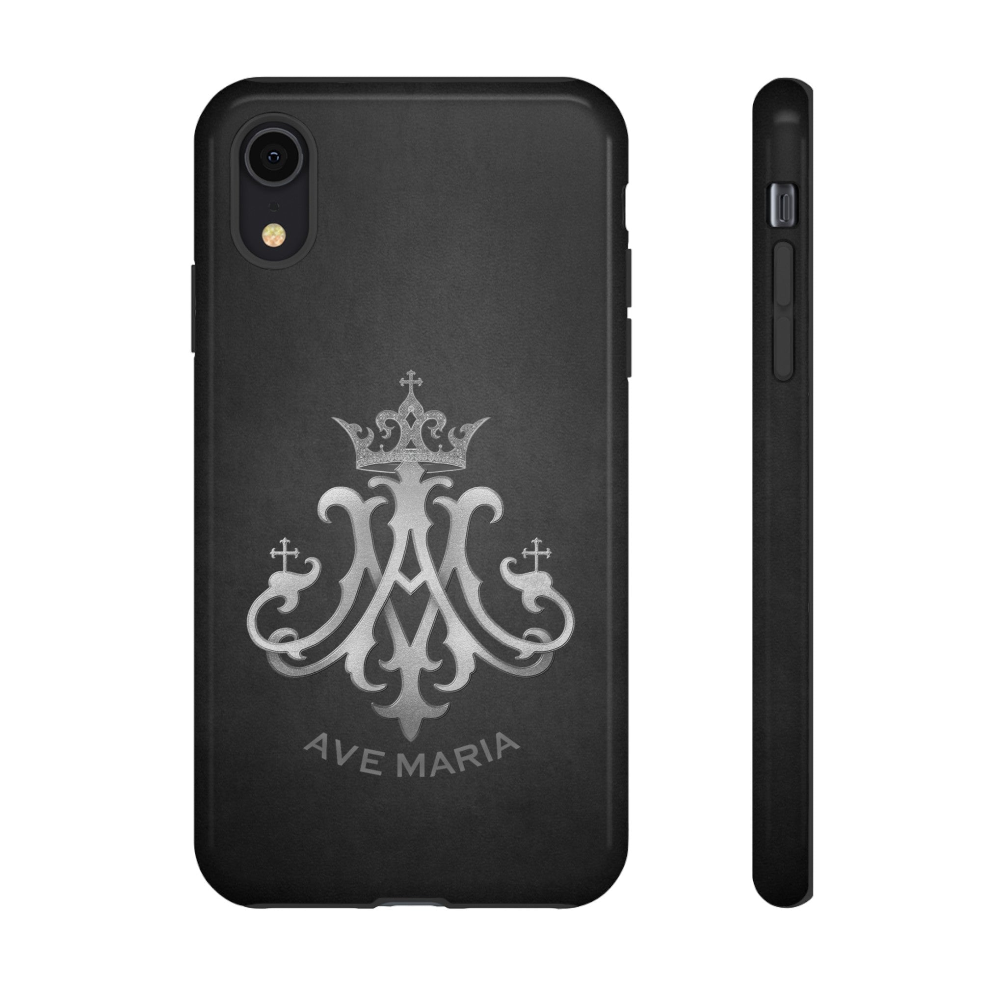 Ave Maria Hard Phone Case (Charcoal)