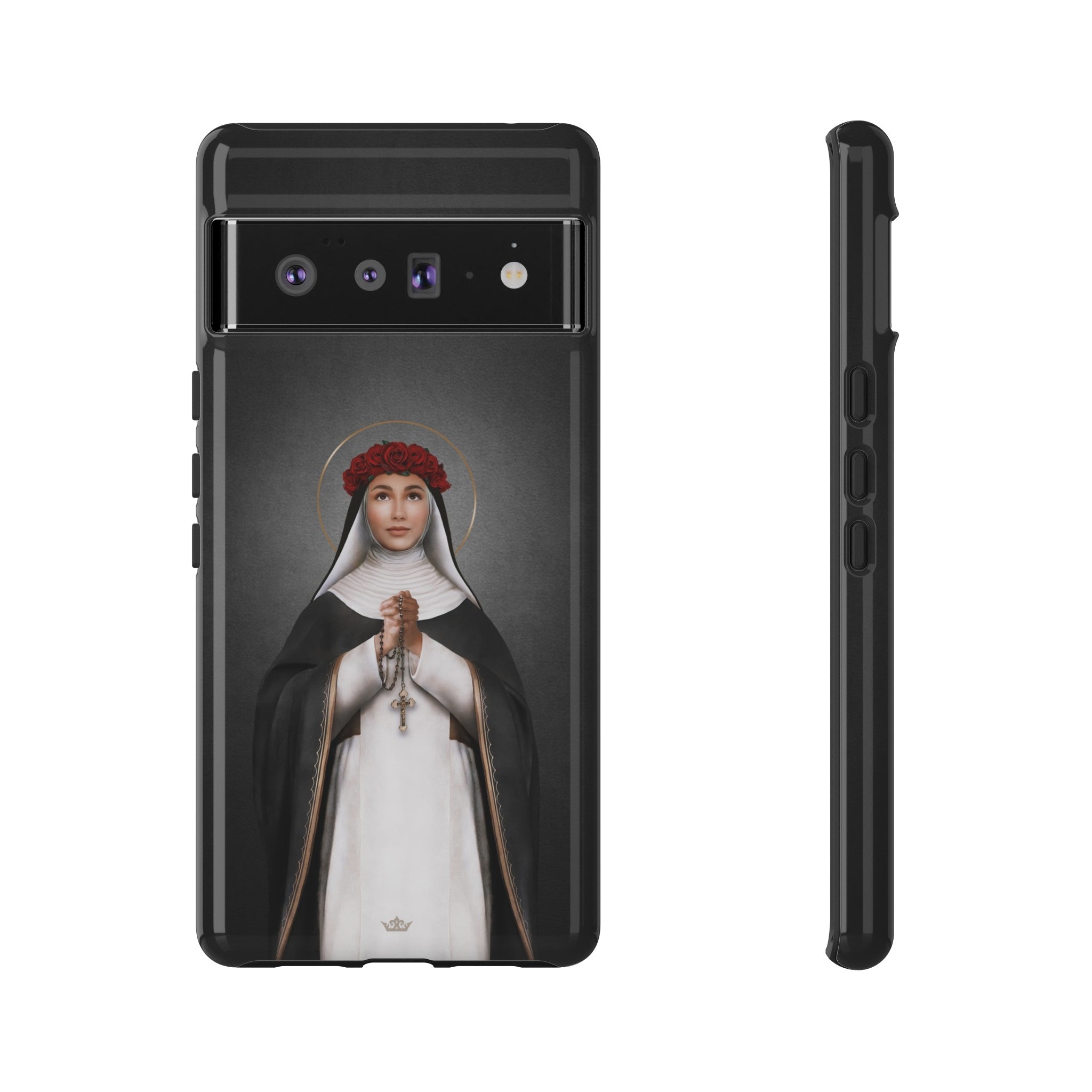 St. Rose of Lima Hard Phone Case (Dark)