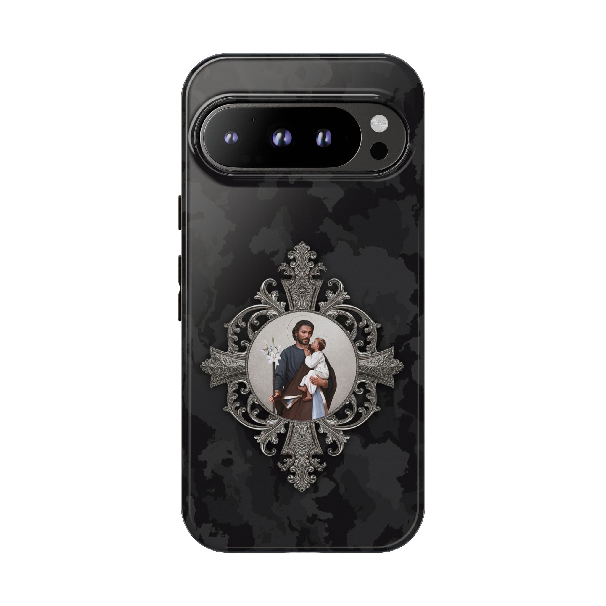 St. Joseph Hard Phone Case (Black Camo) Copyright VENXARA