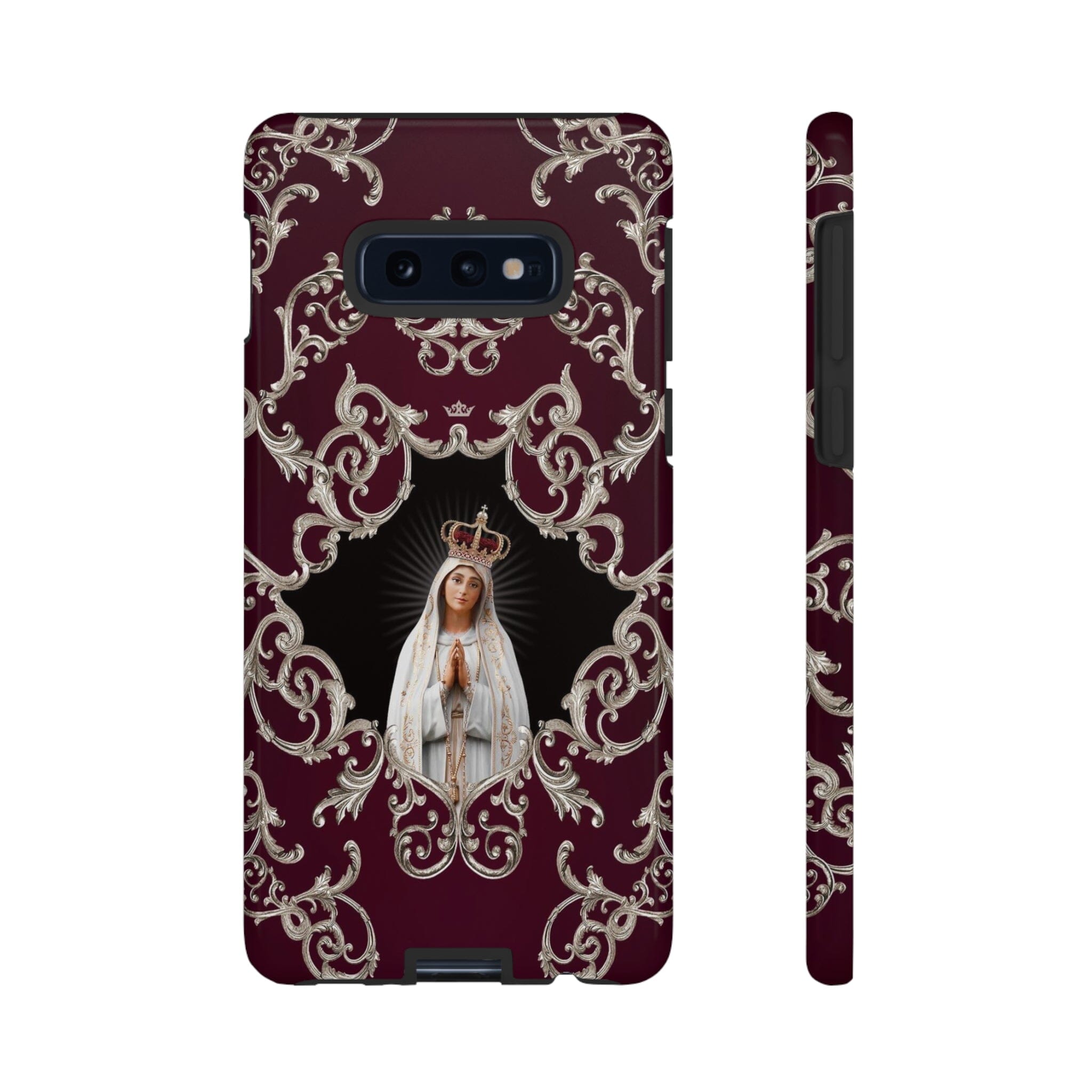 Our Lady of Fatima Hard Phone Case (Baroque Mahogany)