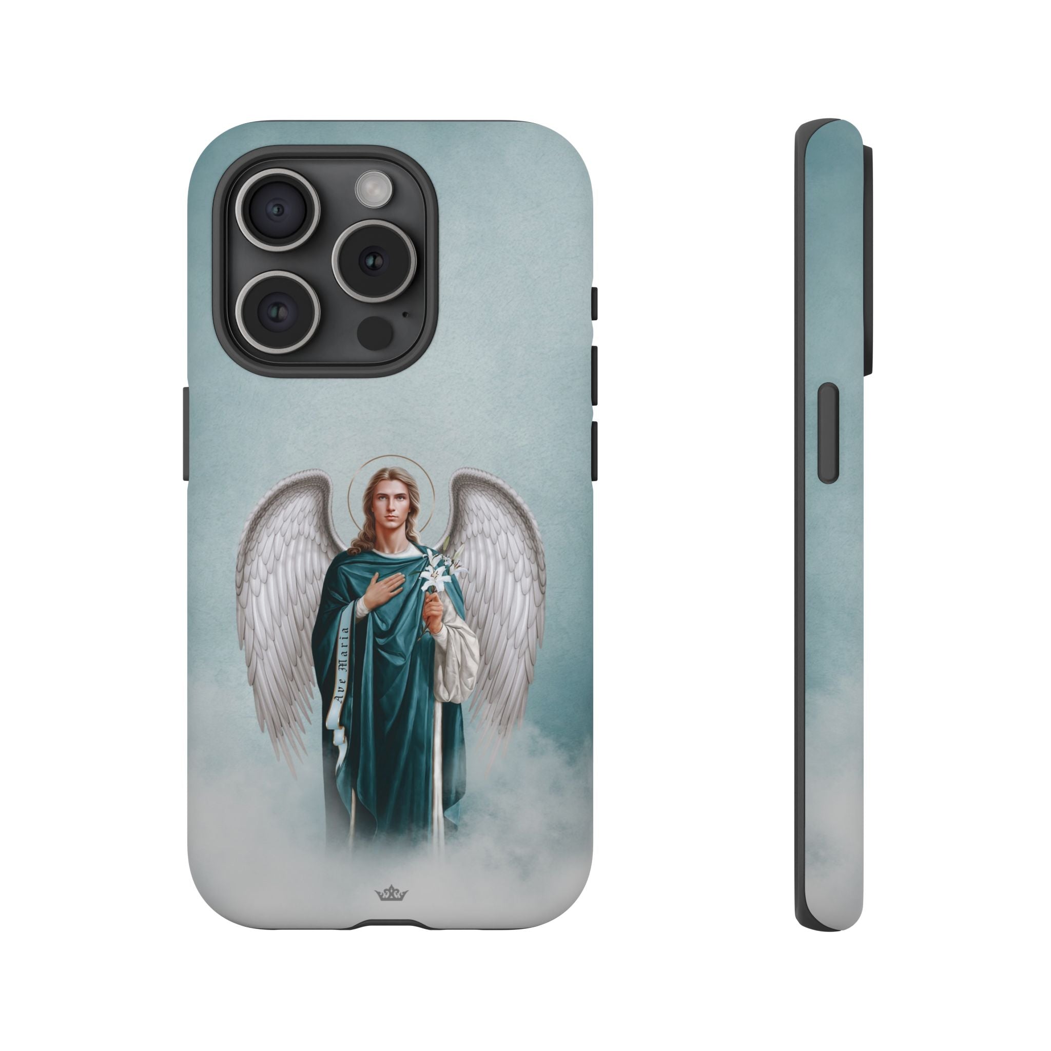 St. Gabriel the Archangel Hard Phone Case (Blue)