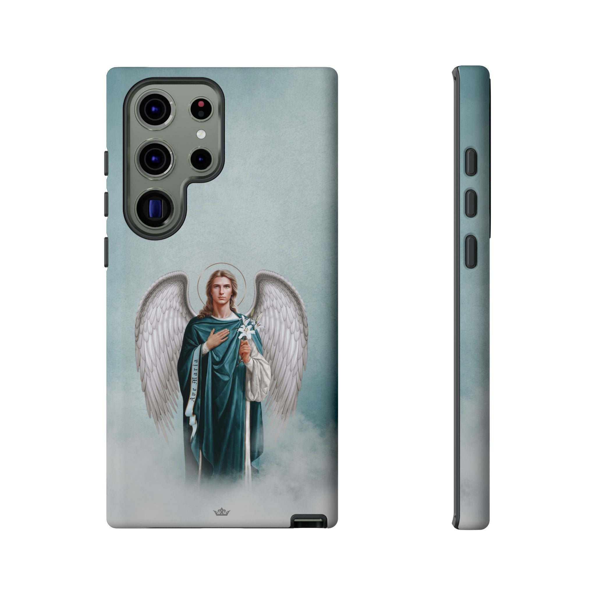 St. Gabriel the Archangel Hard Phone Case (Blue)