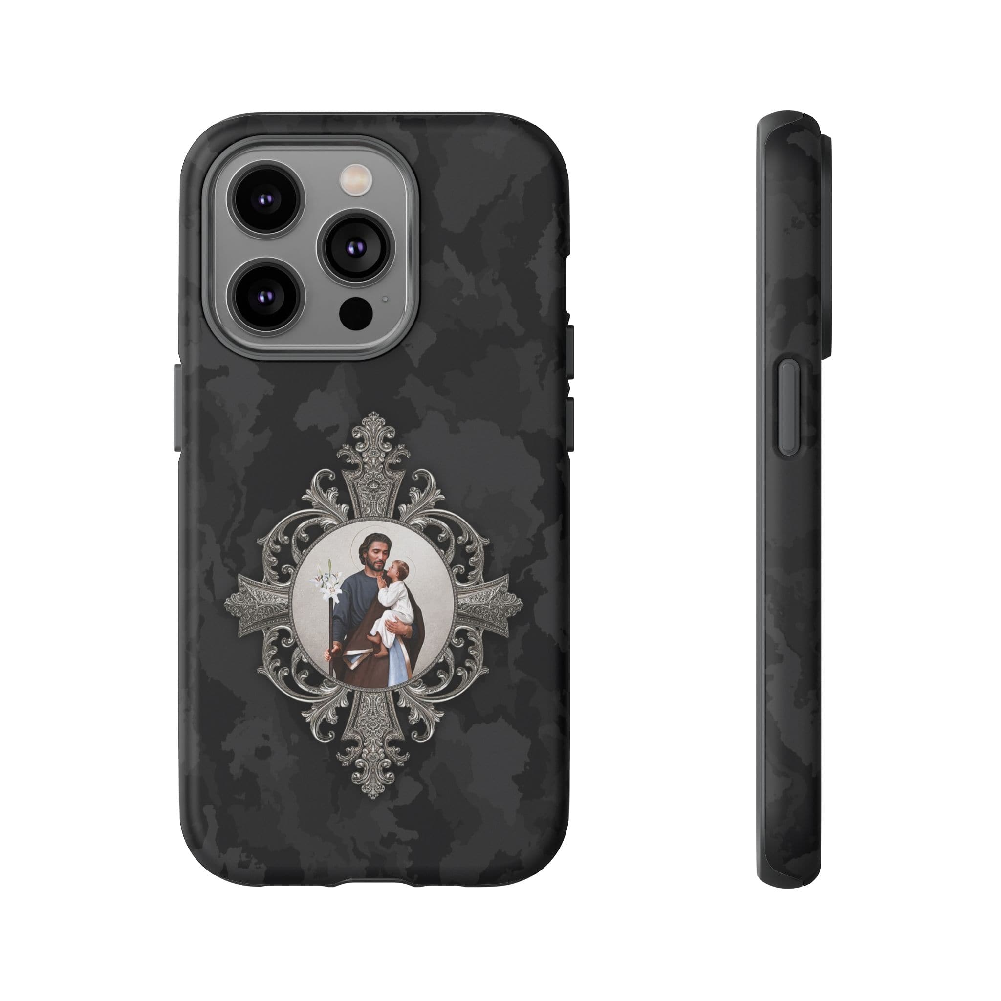 St. Joseph Hard Phone Case (Black Camo) Copyright VENXARA