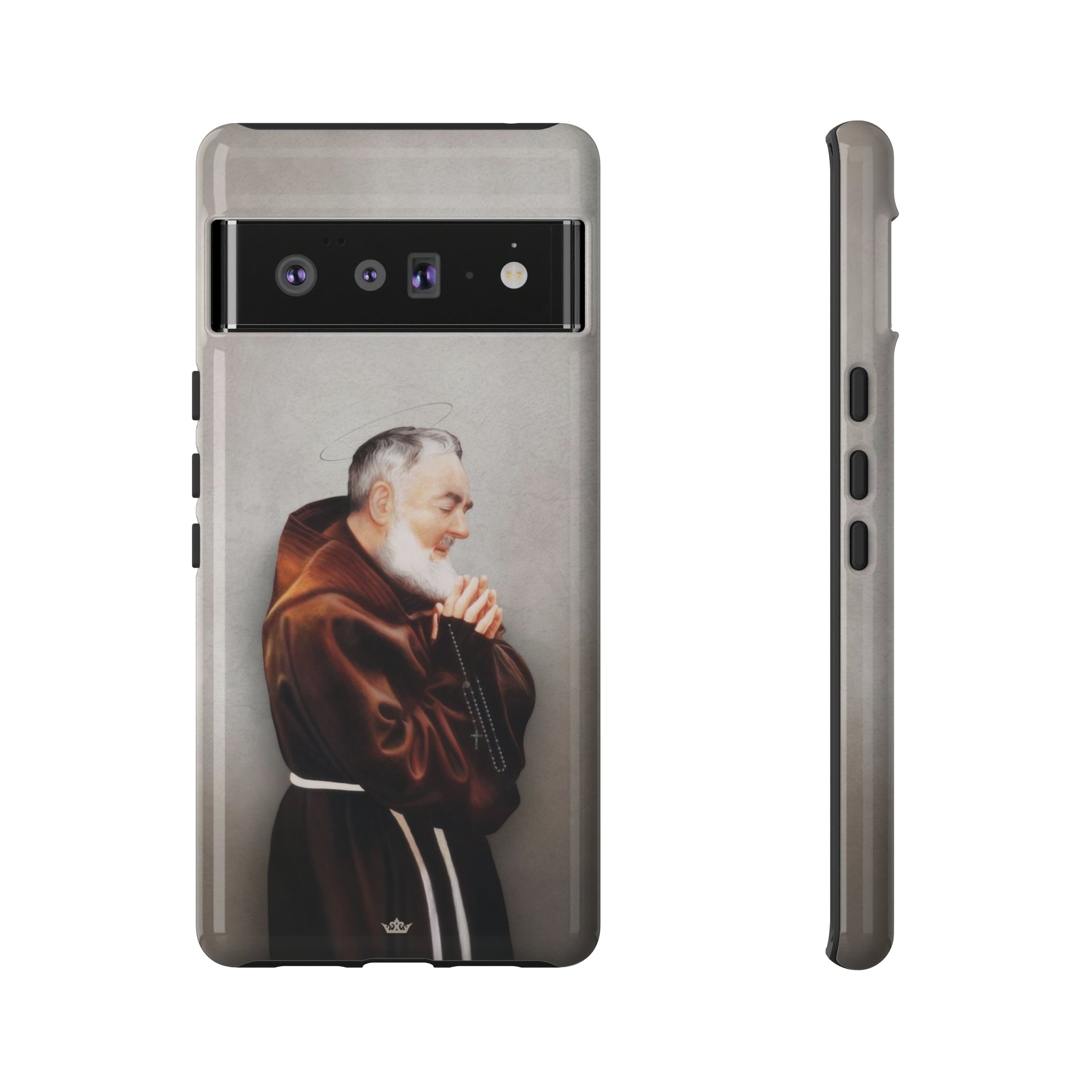 St. Padre Pio Hard Phone Case (Light)