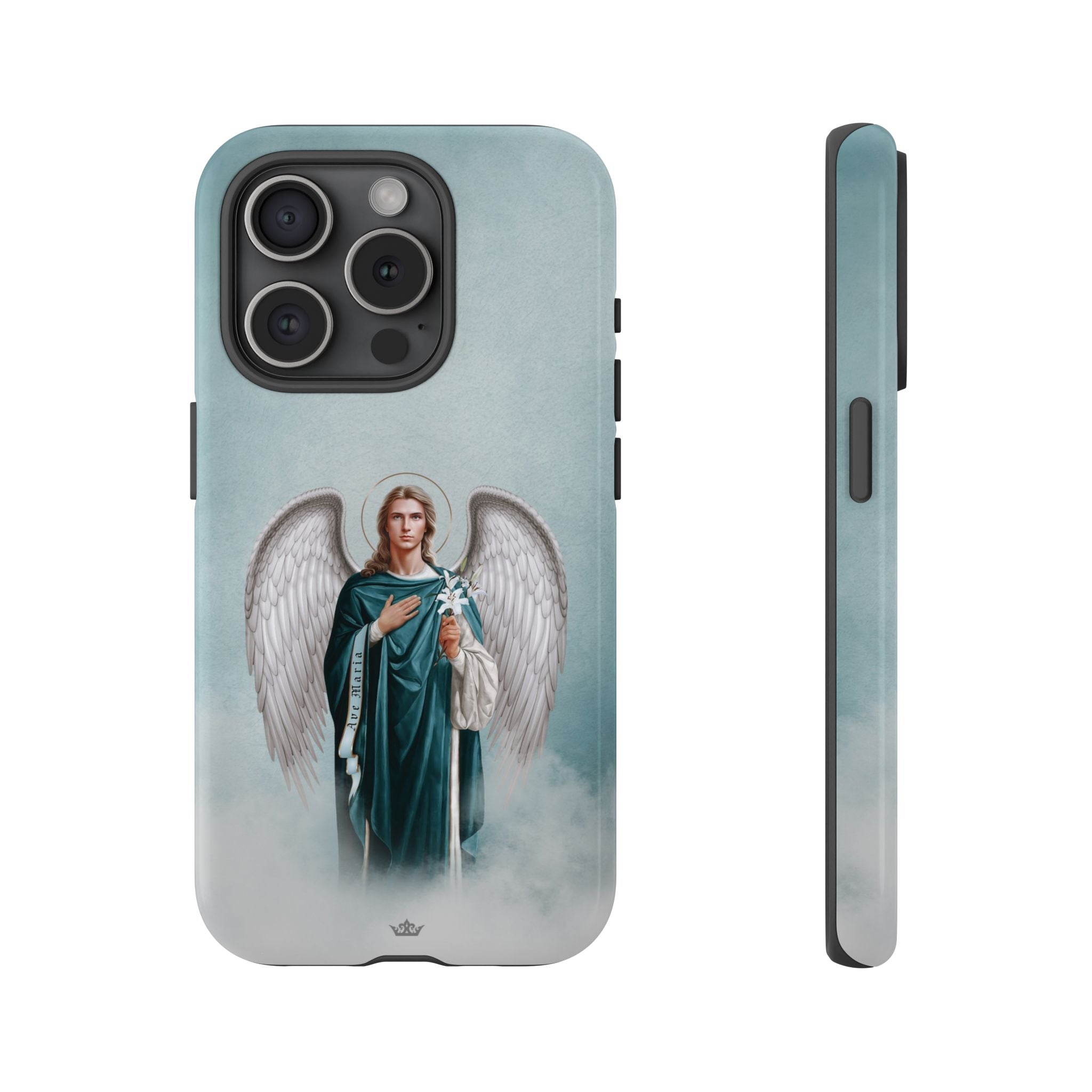 St. Gabriel the Archangel Hard Phone Case (Blue)
