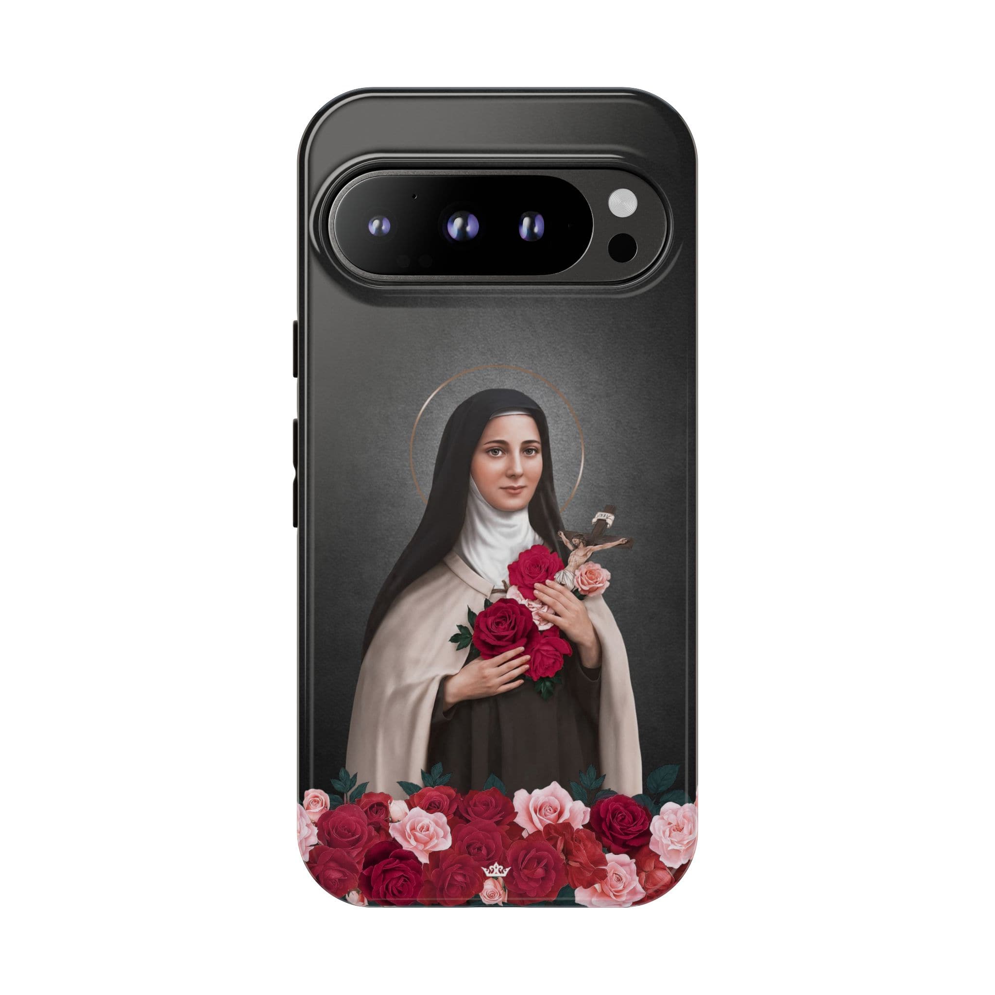 St. Therese of Lisieux Hard Phone Case (Dark) Copyright VENXARA