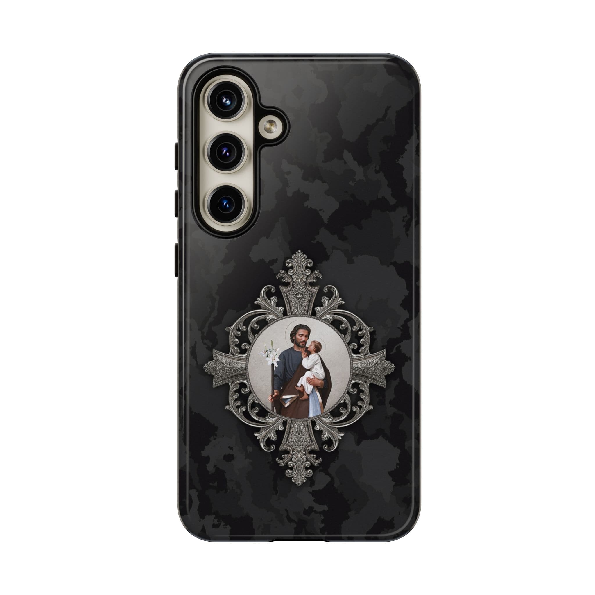 St. Joseph Hard Phone Case (Black Camo) Copyright VENXARA