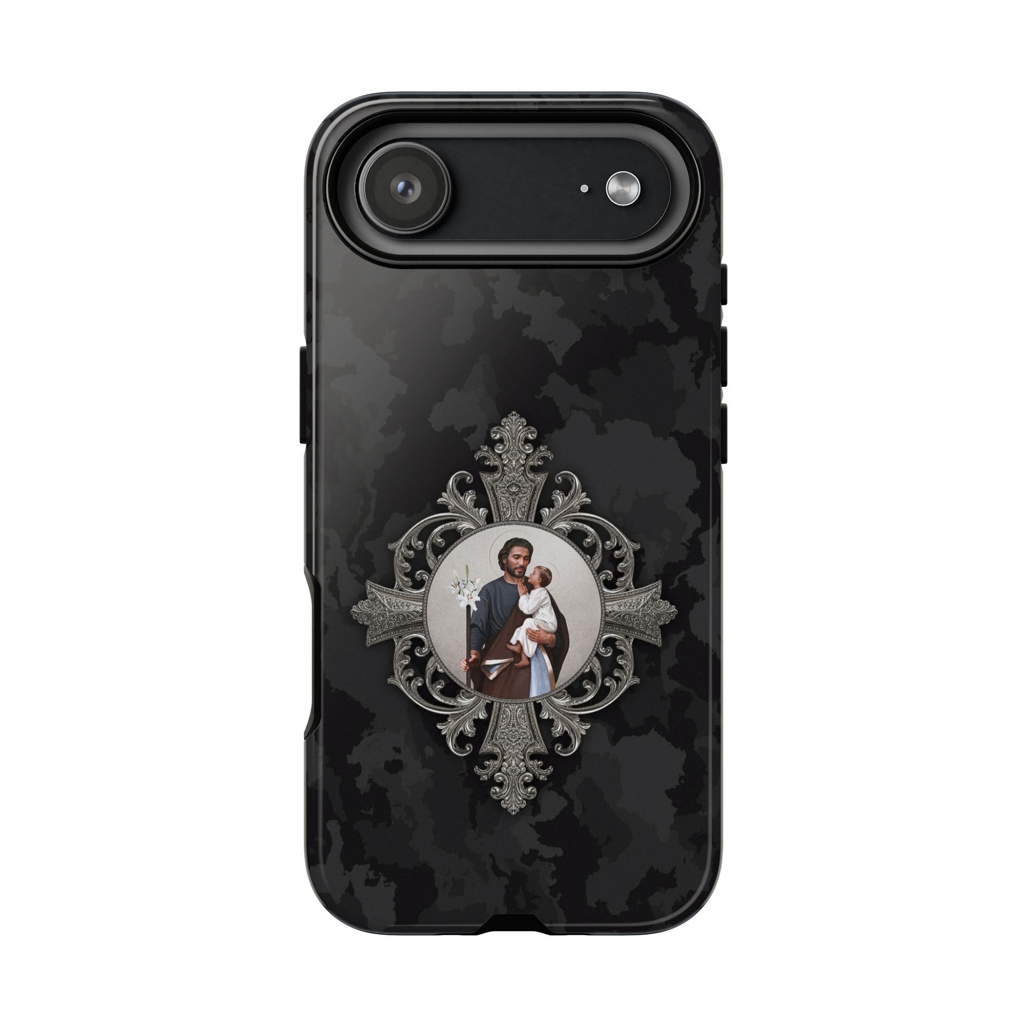 St. Joseph Hard Phone Case (Black Camo) Copyright VENXARA