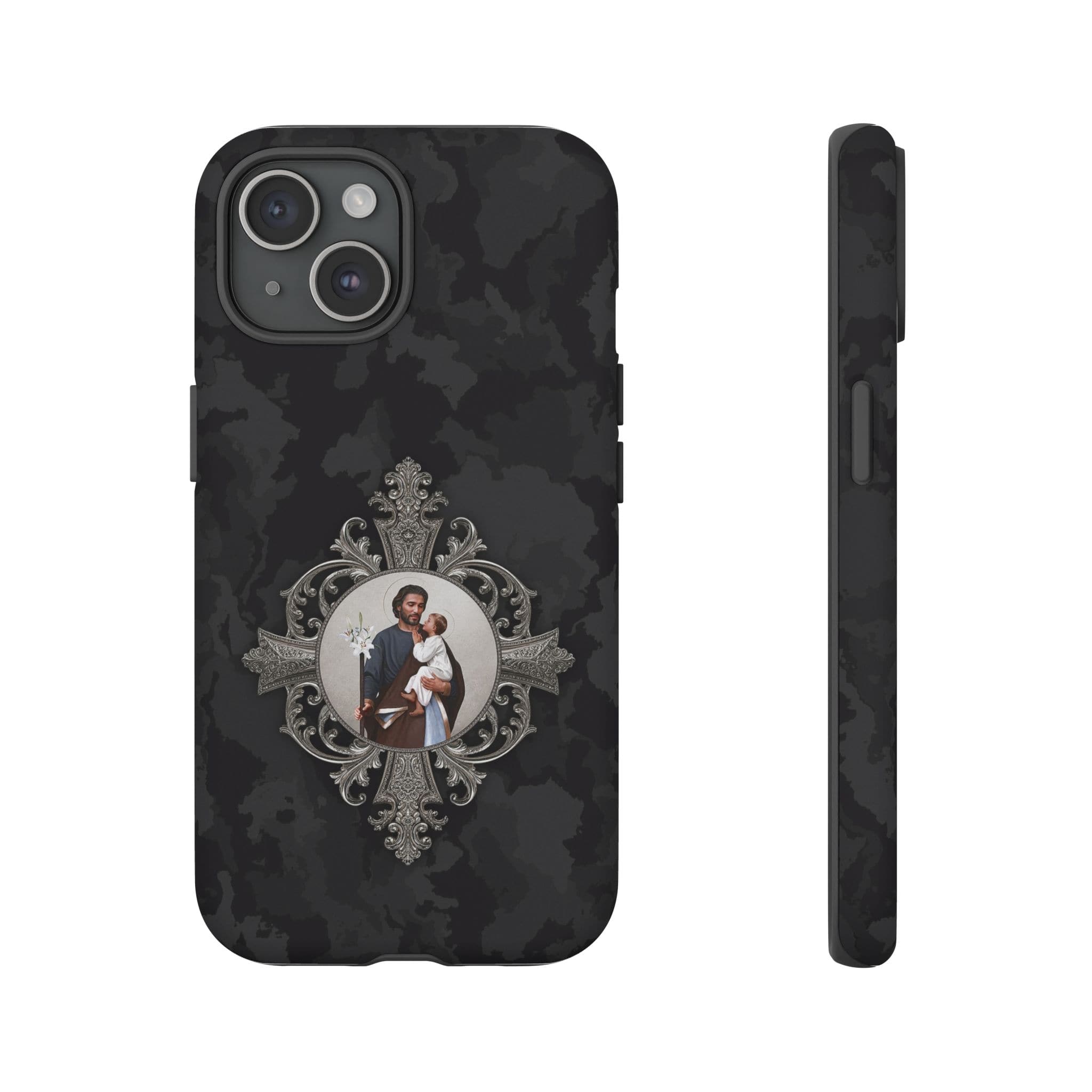 St. Joseph Hard Phone Case (Black Camo) Copyright VENXARA