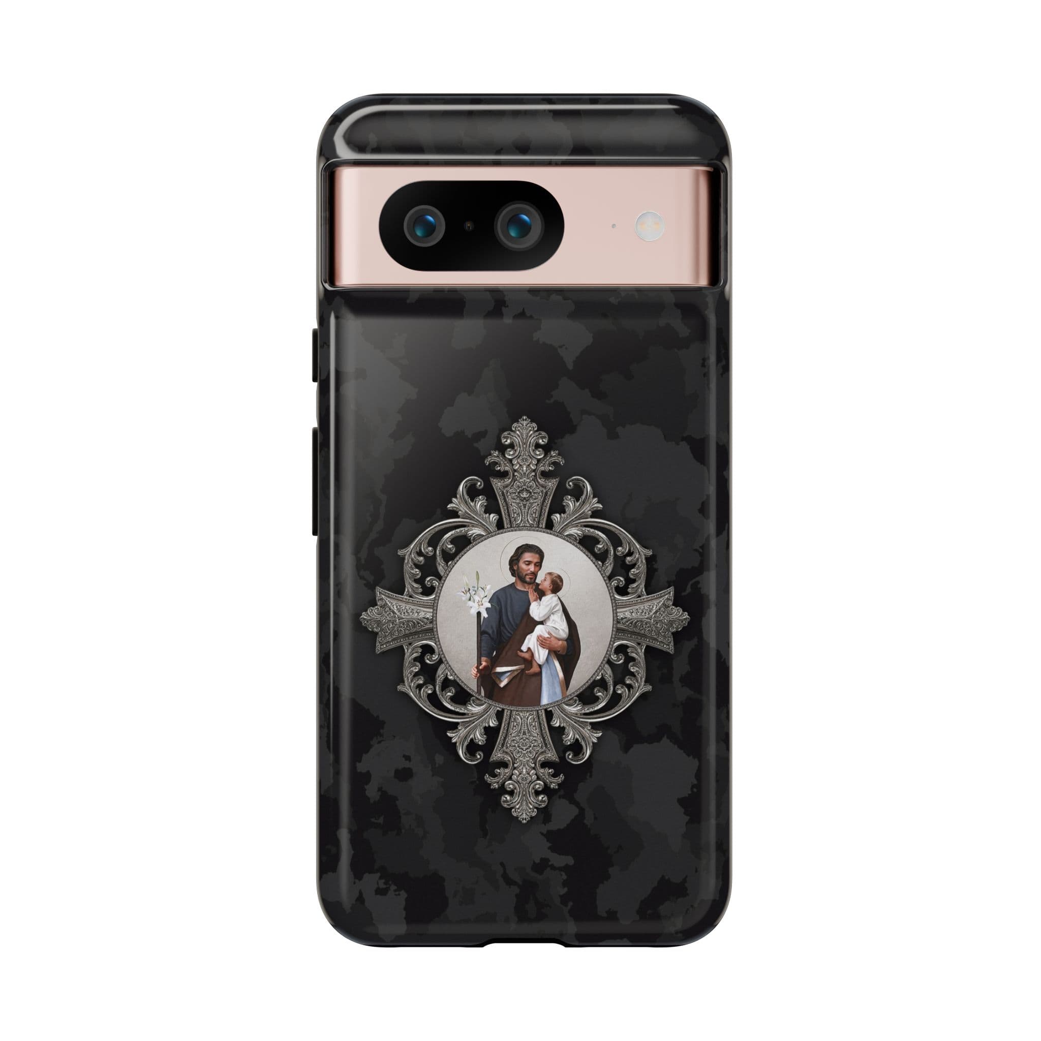 St. Joseph Hard Phone Case (Black Camo) Copyright VENXARA