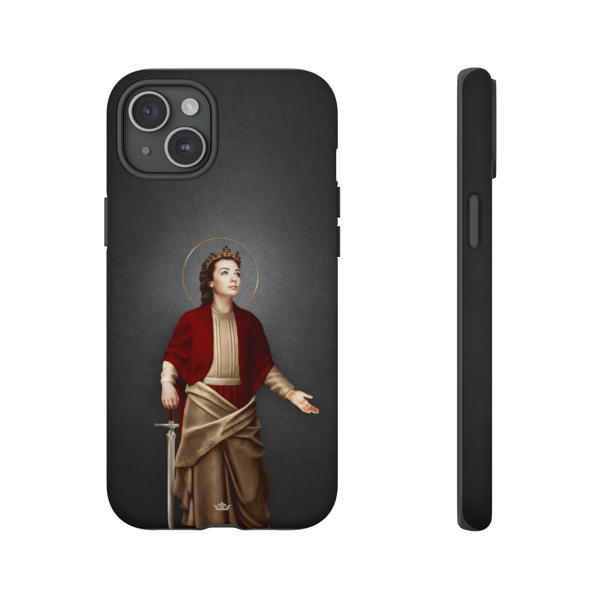 St. Dymphna Hard Phone Case (Dark)