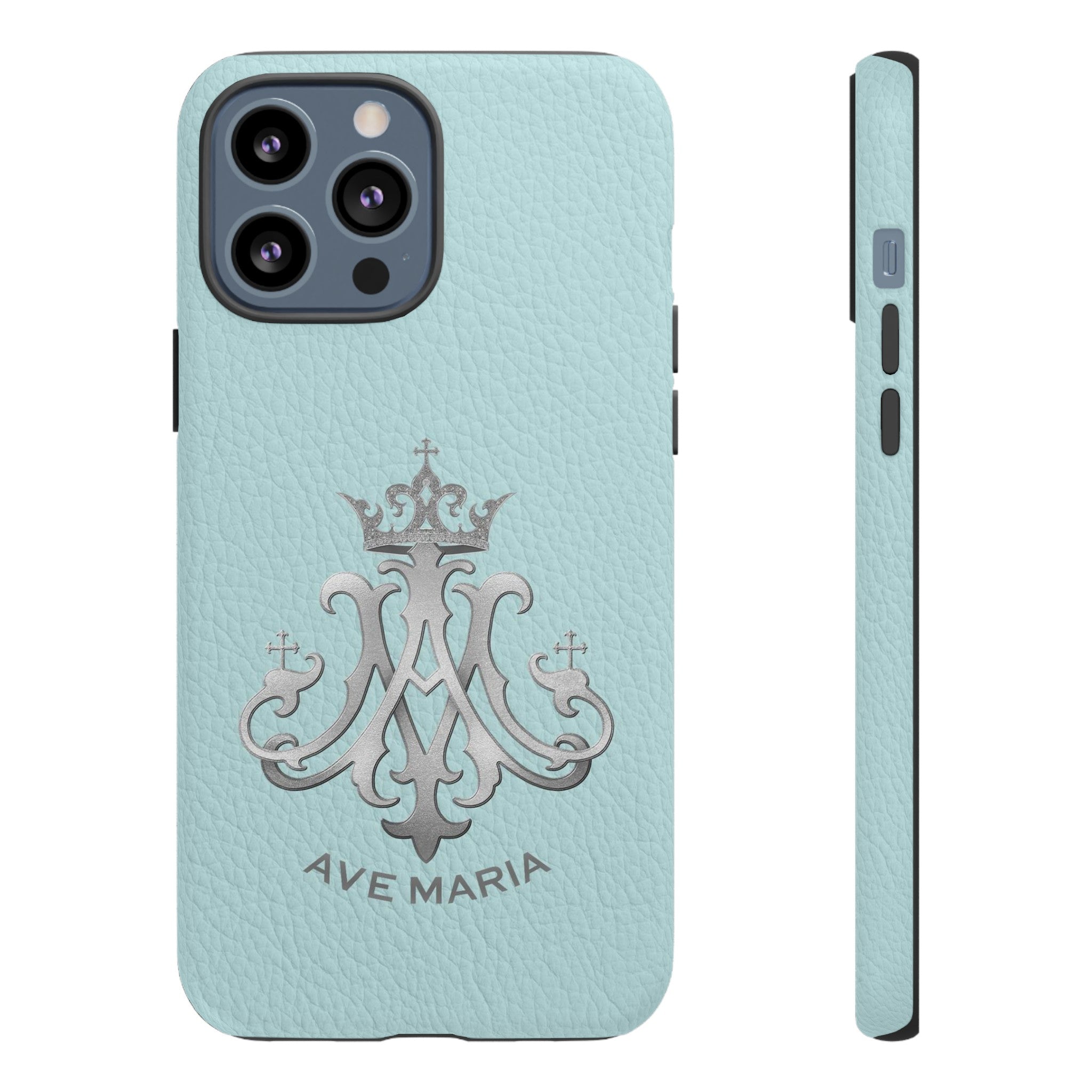 Ave Maria Hard Phone Case (Heavenly Blue)