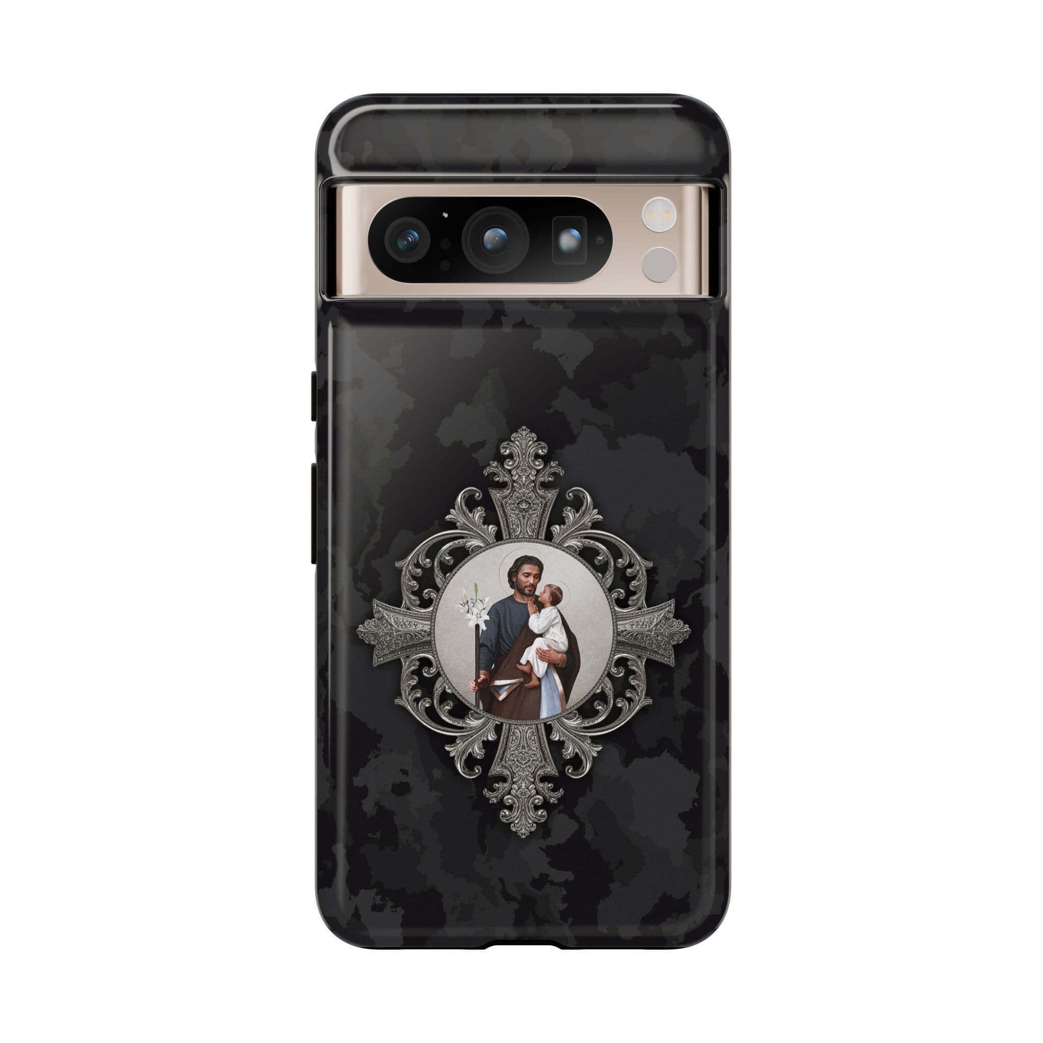 St. Joseph Hard Phone Case (Black Camo) Copyright VENXARA
