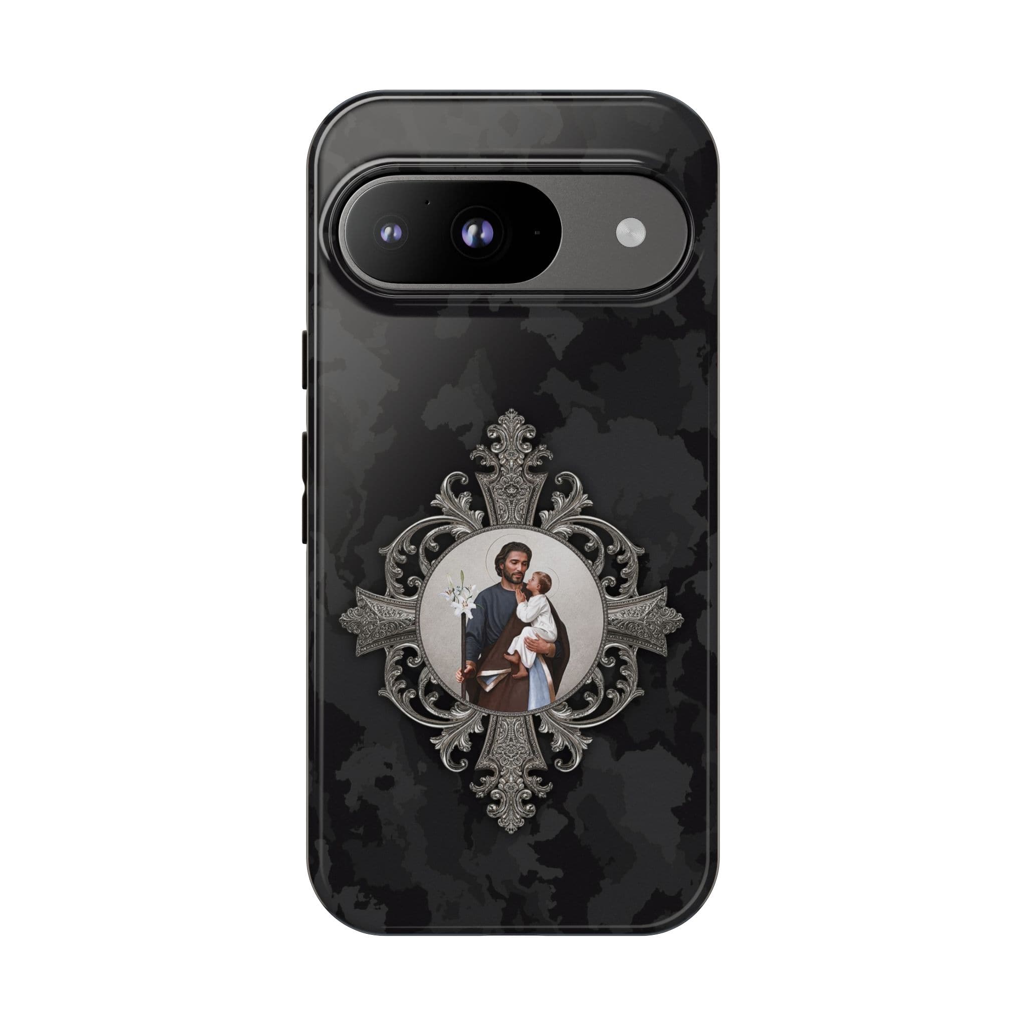 St. Joseph Hard Phone Case (Black Camo) Copyright VENXARA