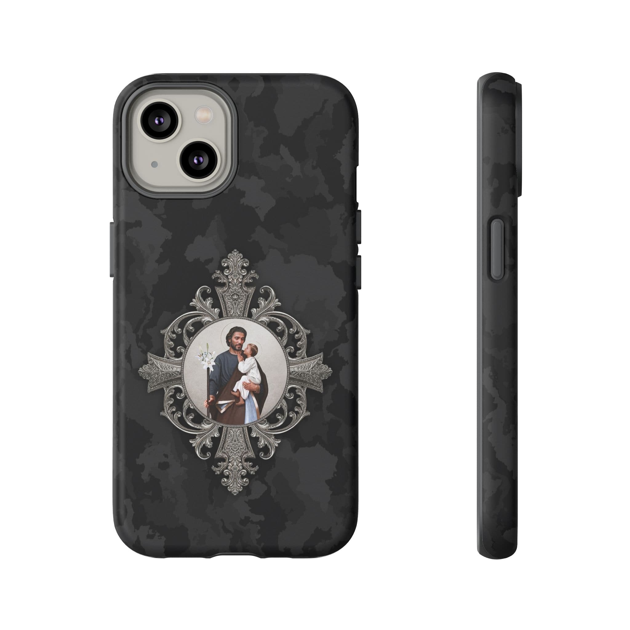 St. Joseph Hard Phone Case (Black Camo) Copyright VENXARA