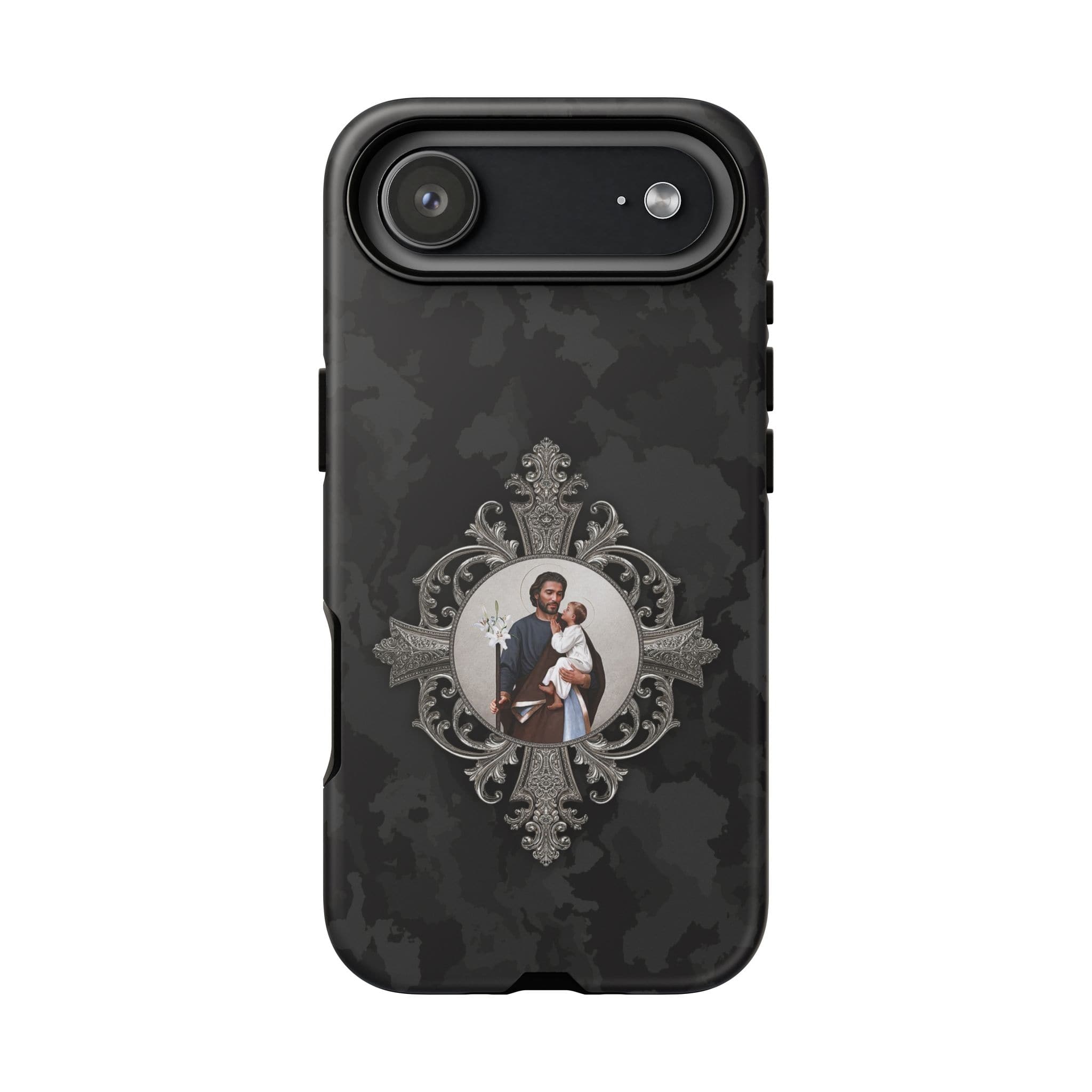St. Joseph Hard Phone Case (Black Camo) Copyright VENXARA