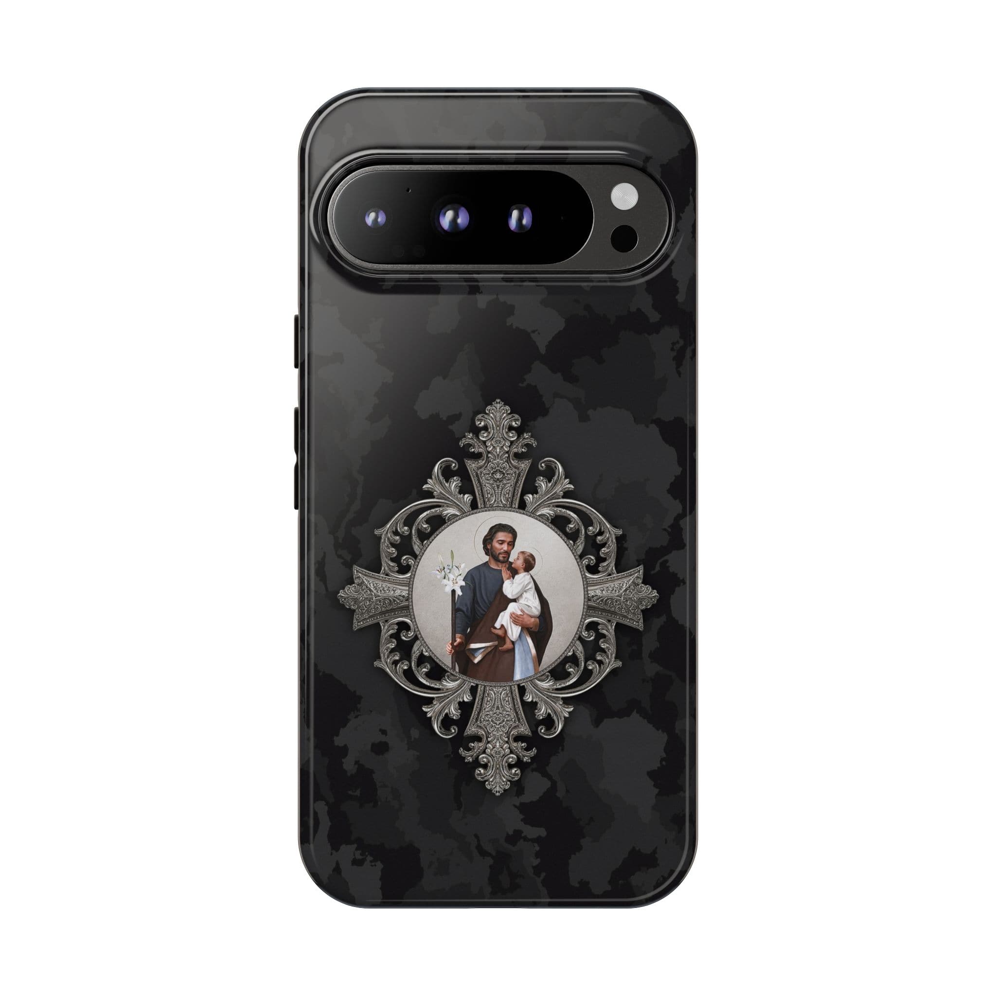 St. Joseph Hard Phone Case (Black Camo) Copyright VENXARA