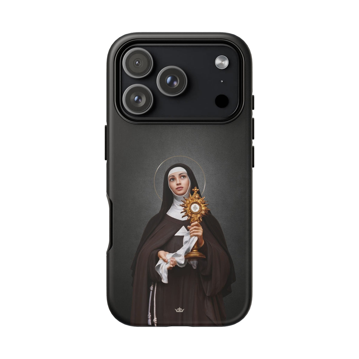 St. Clare of Assisi Hard Phone Case (Dark) Copyright VENXARA