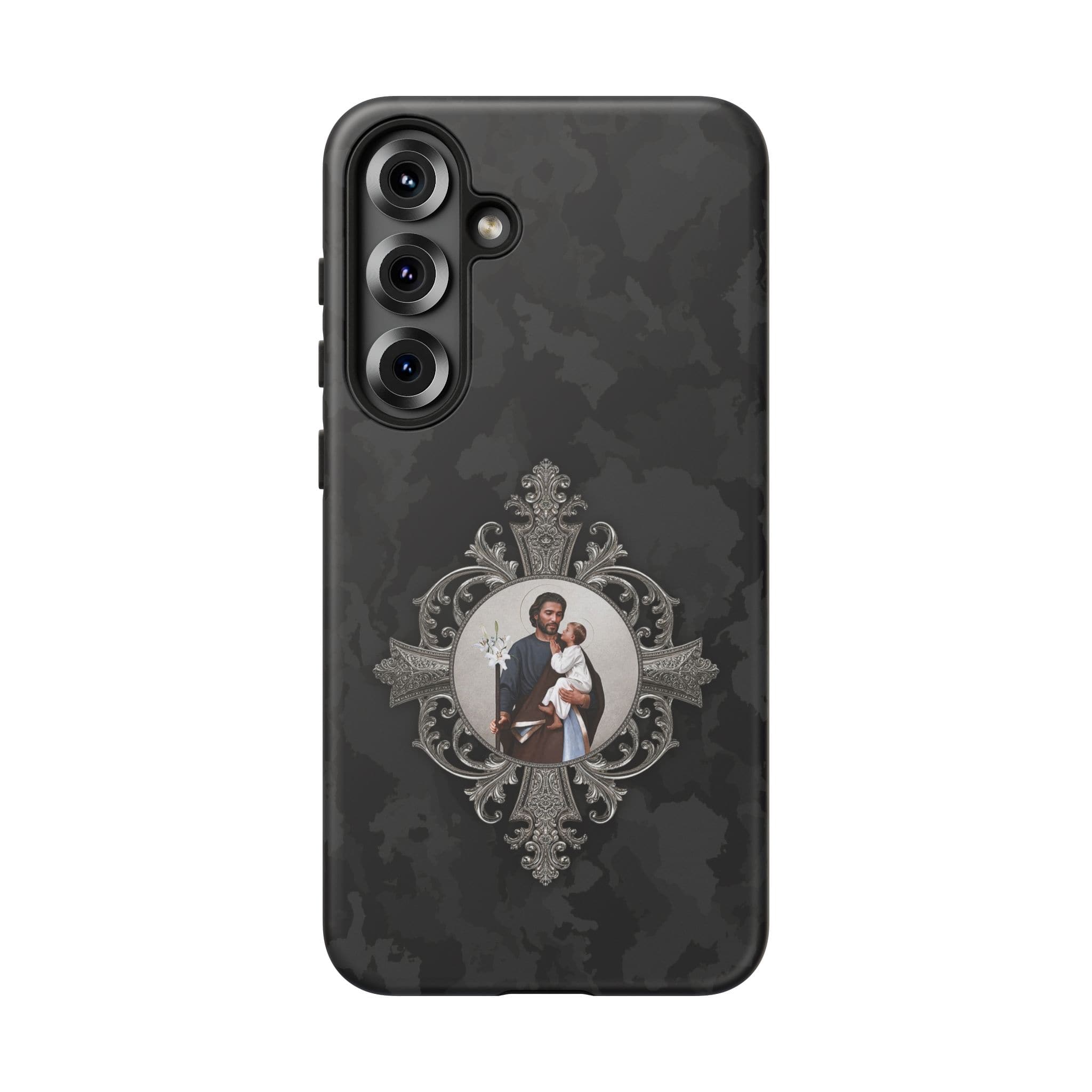 St. Joseph Hard Phone Case (Black Camo) Copyright VENXARA