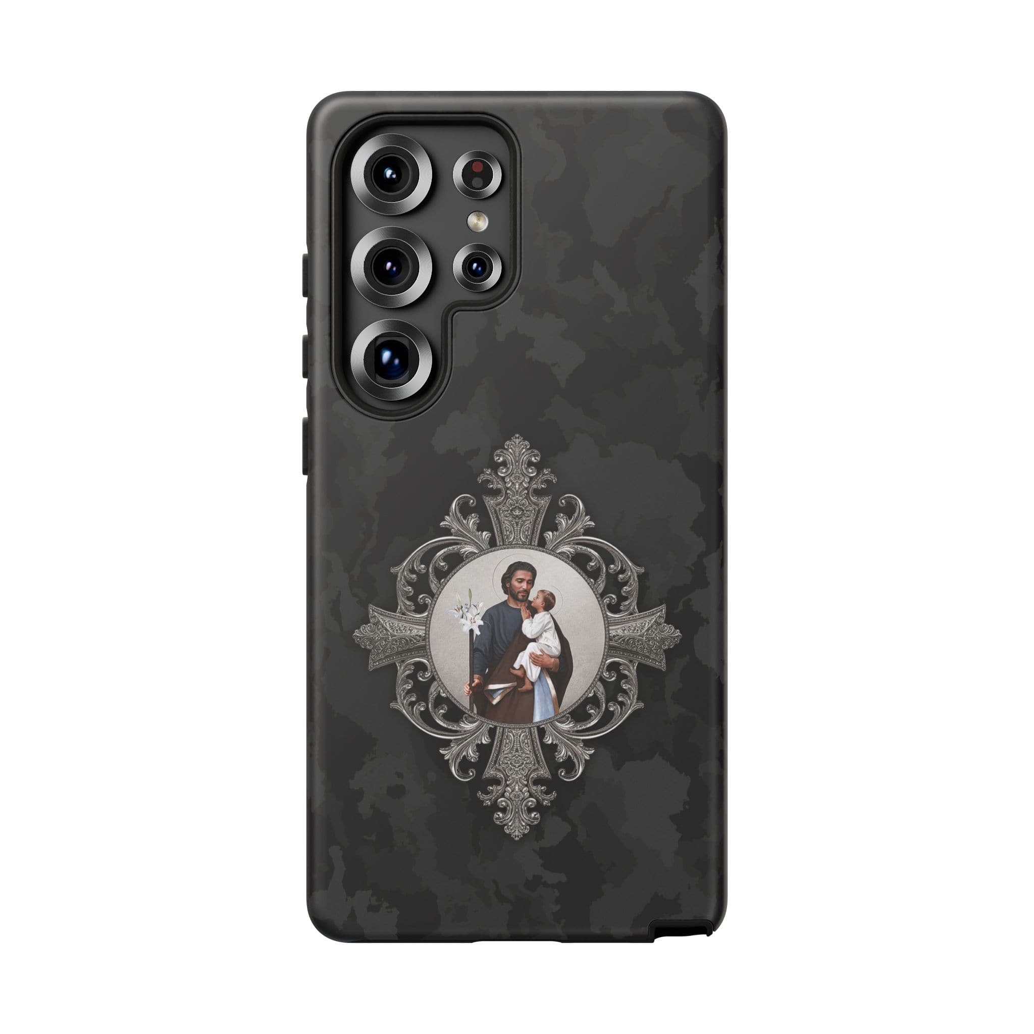 St. Joseph Hard Phone Case (Black Camo) Copyright VENXARA