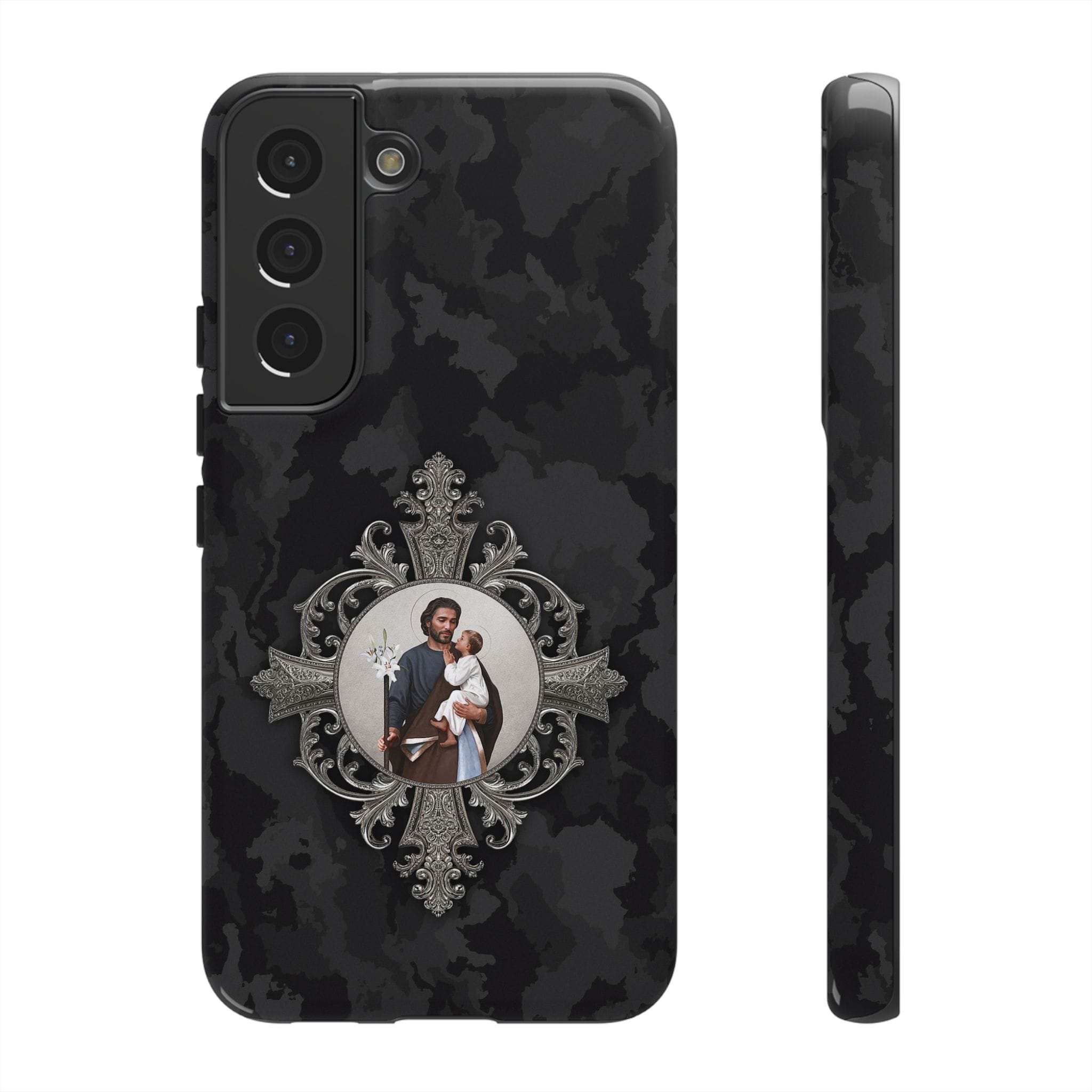 St. Joseph Hard Phone Case (Black Camo) Copyright VENXARA