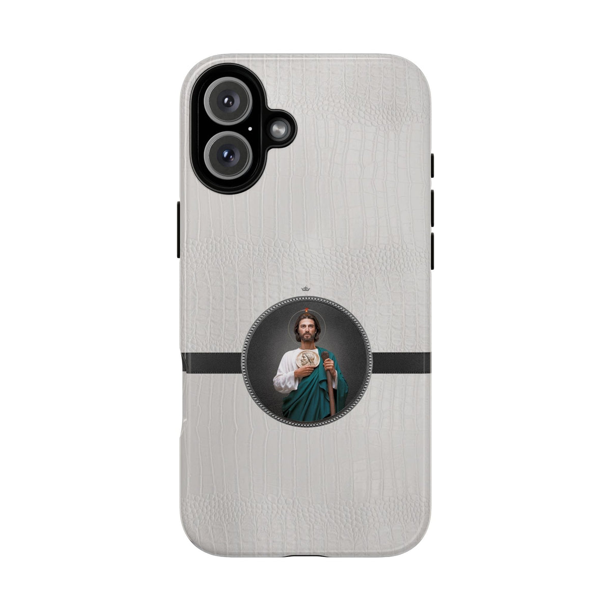 St. Jude Hard Phone Case (Blanc Croc) Copyright VENXARA