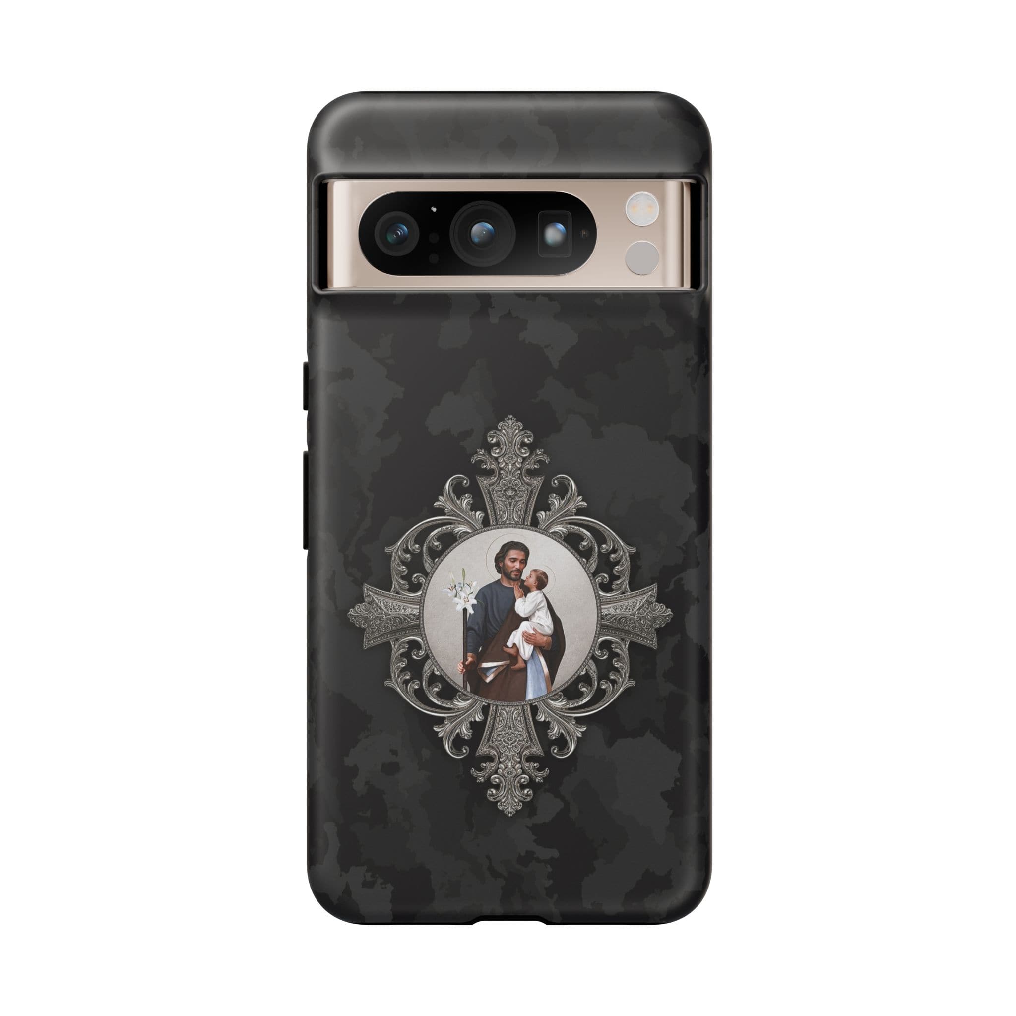 St. Joseph Hard Phone Case (Black Camo) Copyright VENXARA