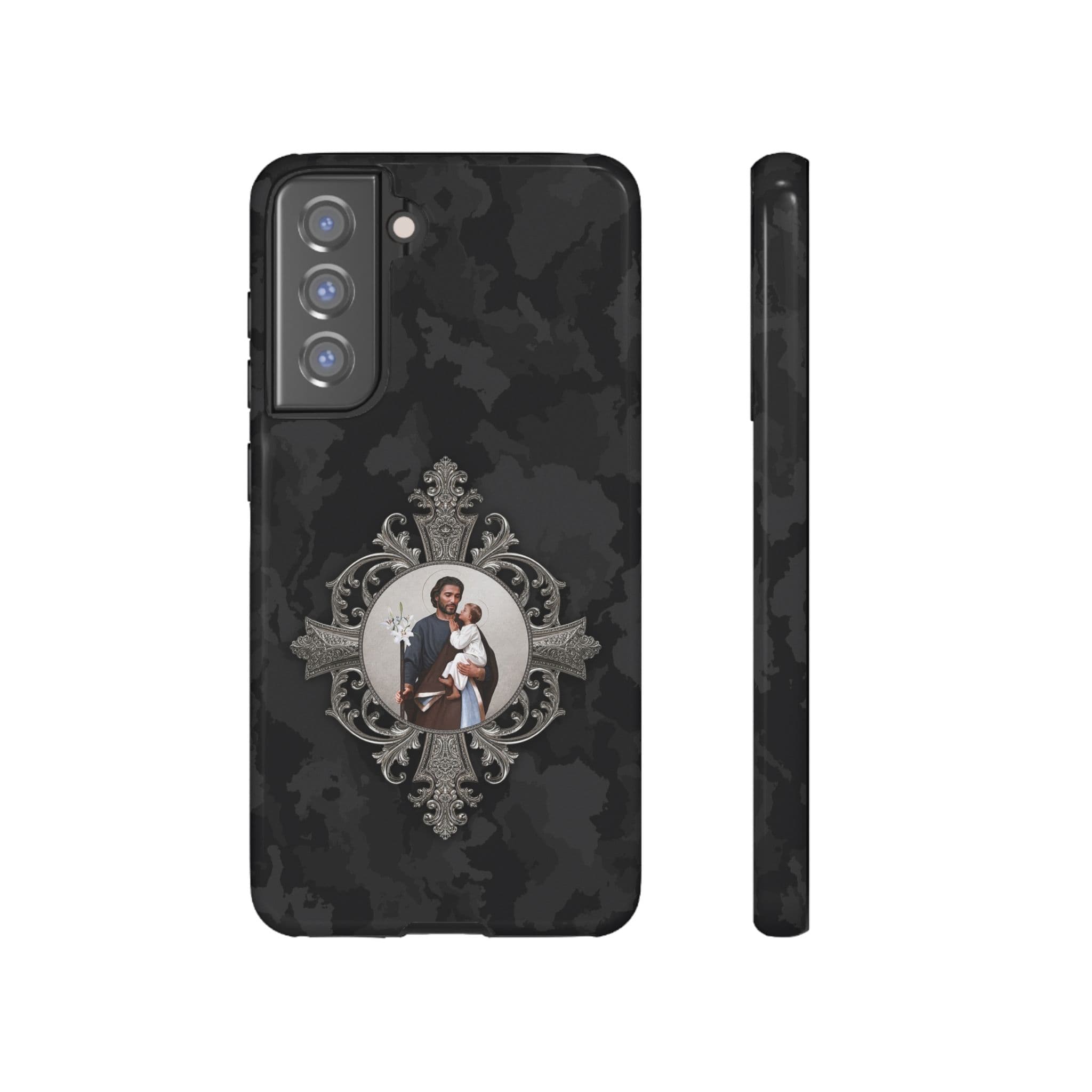 St. Joseph Hard Phone Case (Black Camo) Copyright VENXARA