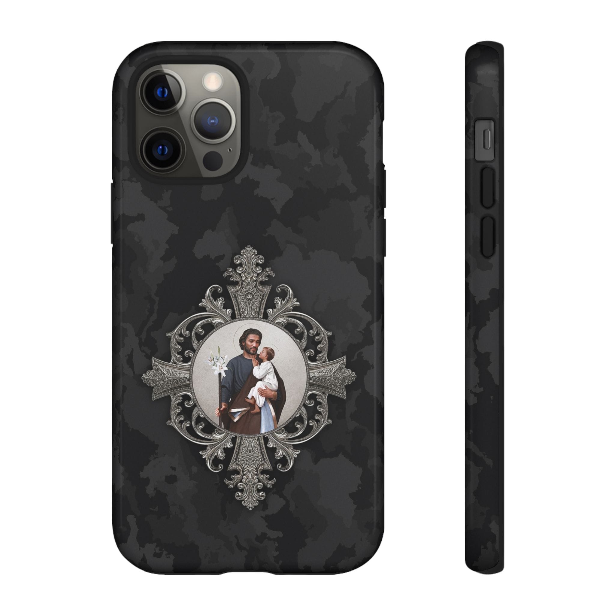 St. Joseph Hard Phone Case (Black Camo) Copyright VENXARA