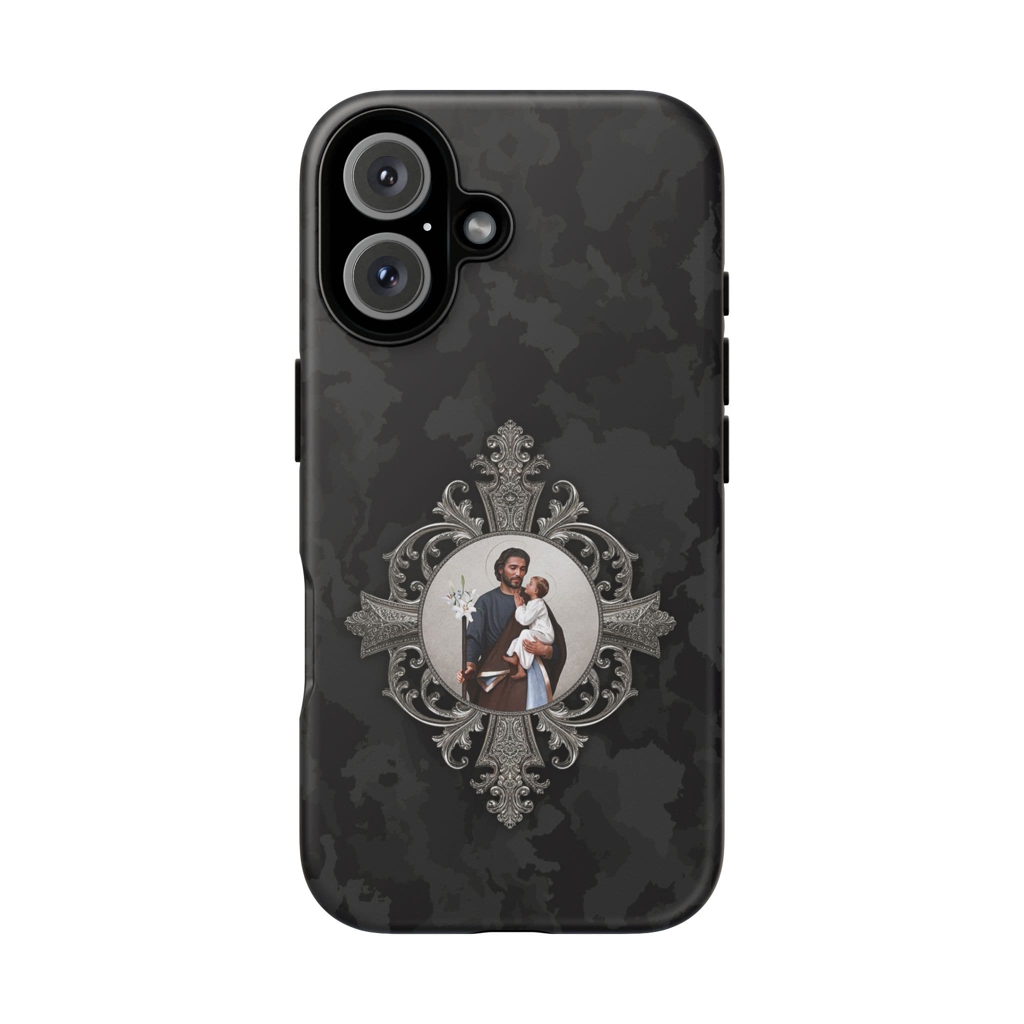 St. Joseph Hard Phone Case (Black Camo) Copyright VENXARA
