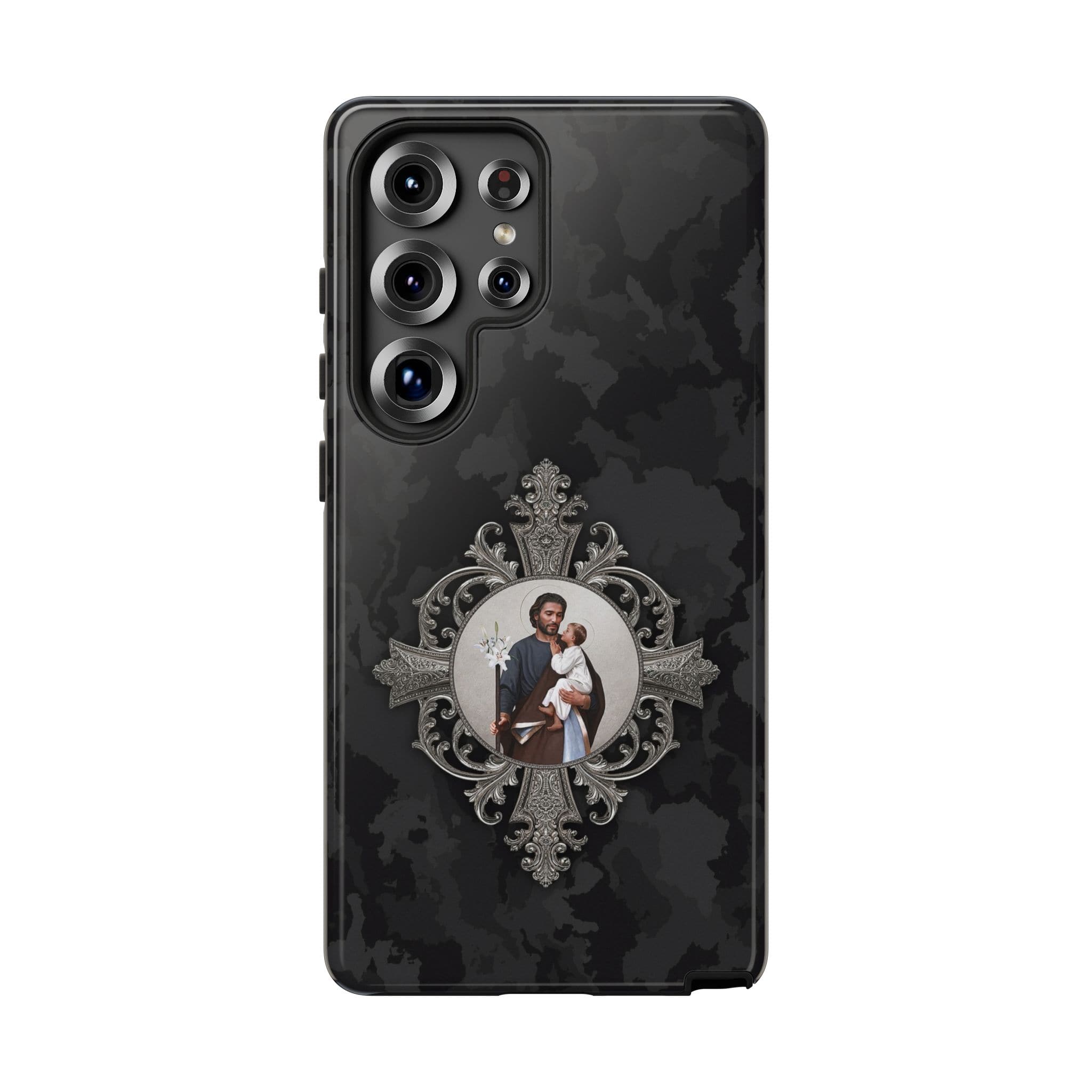 St. Joseph Hard Phone Case (Black Camo) Copyright VENXARA