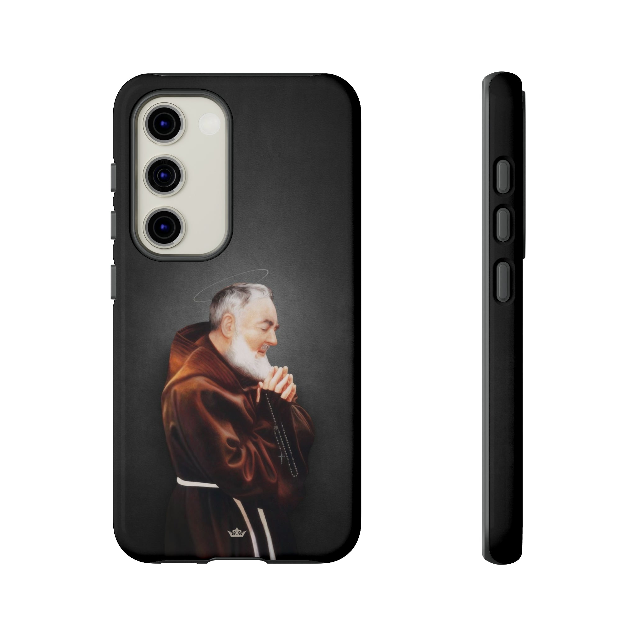 St. Padre Pio Hard Phone Case (Dark)
