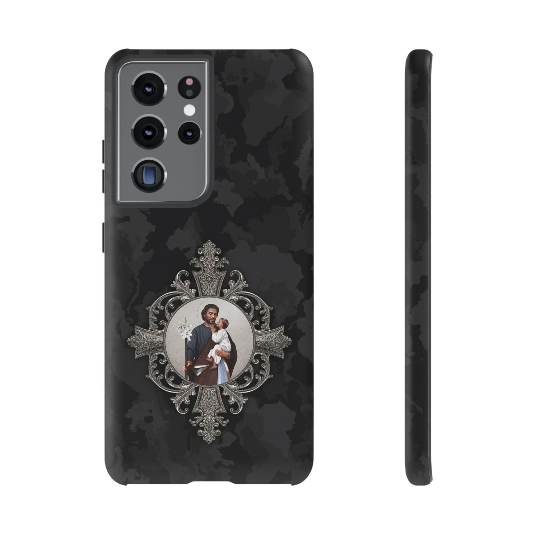 St. Joseph Hard Phone Case (Black Camo) Copyright VENXARA