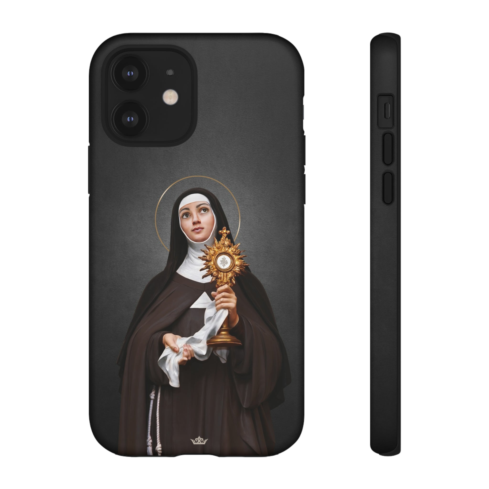 St. Clare of Assisi Hard Phone Case (Dark)