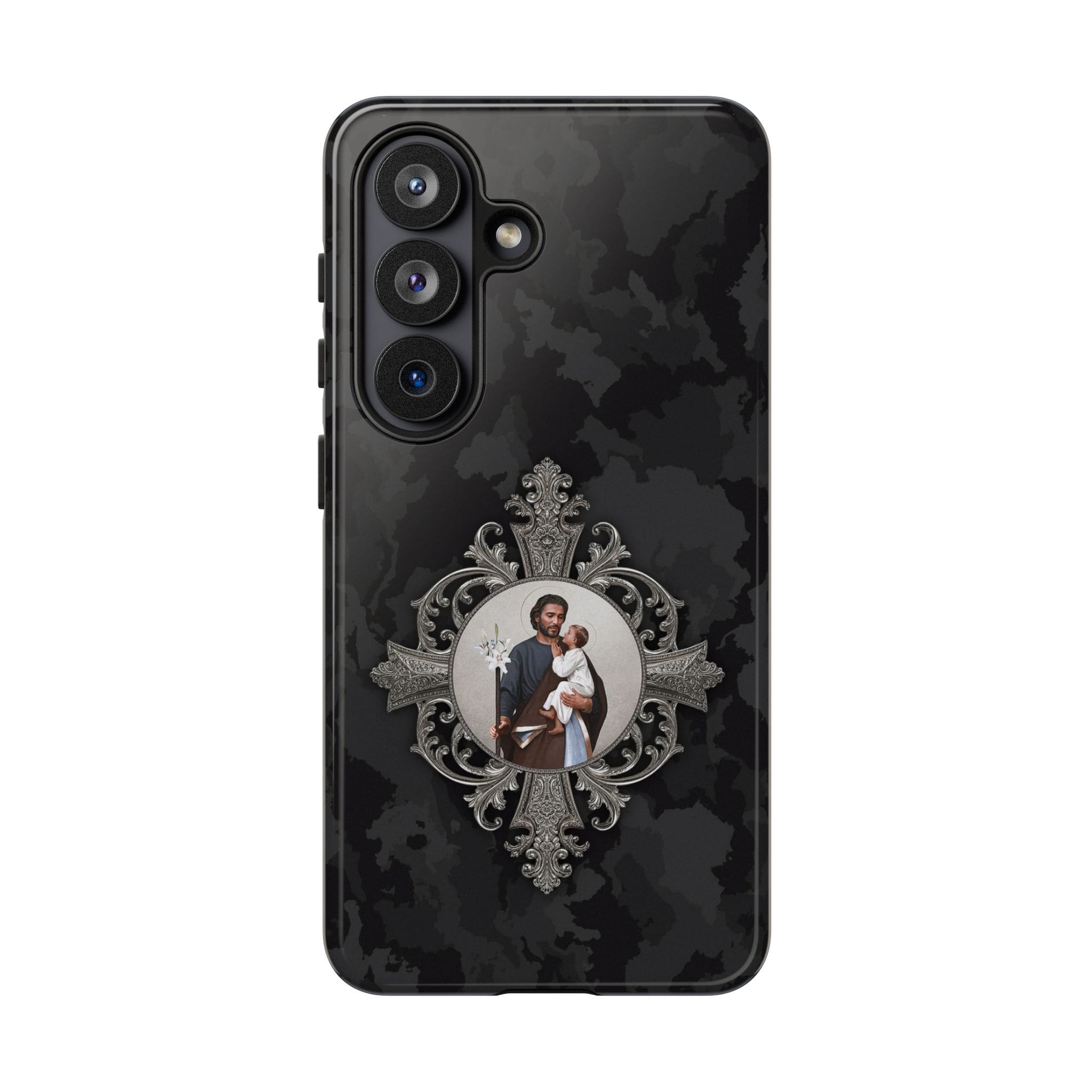 St. Joseph Hard Phone Case (Black Camo) Copyright VENXARA