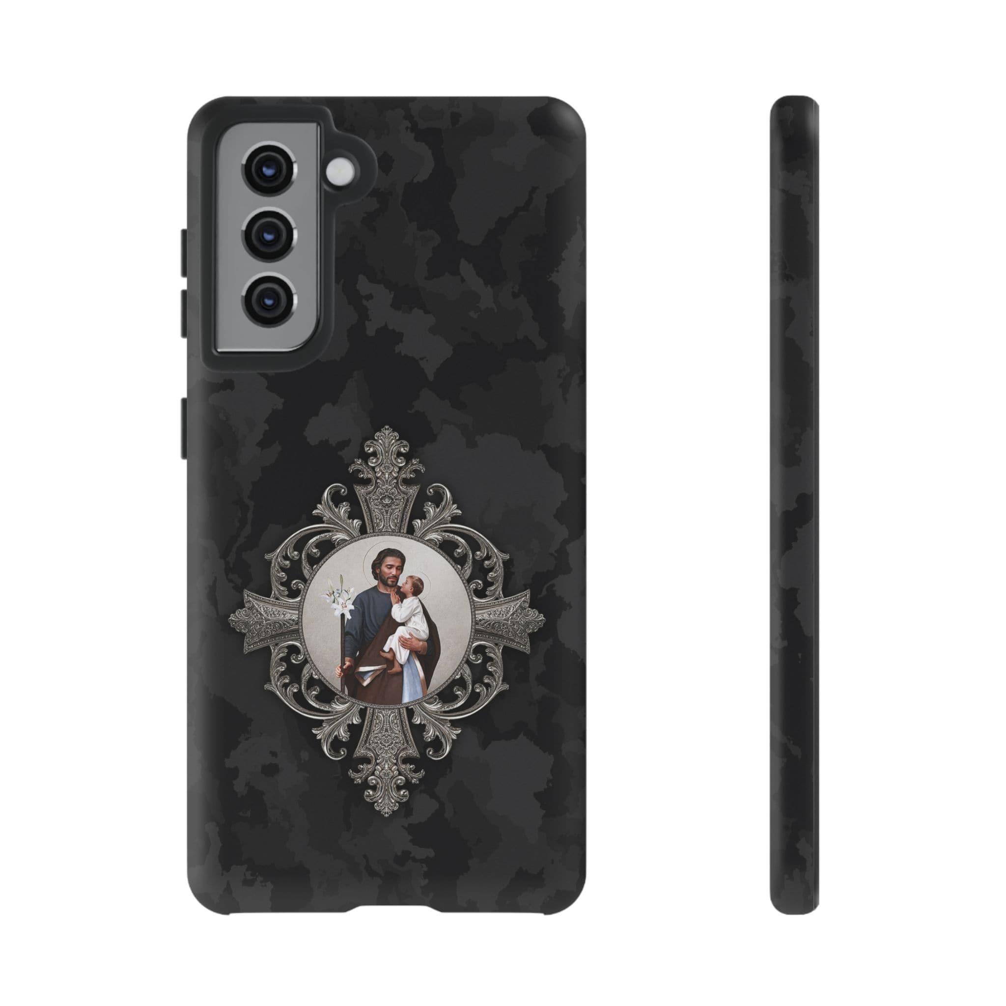 St. Joseph Hard Phone Case (Black Camo) Copyright VENXARA