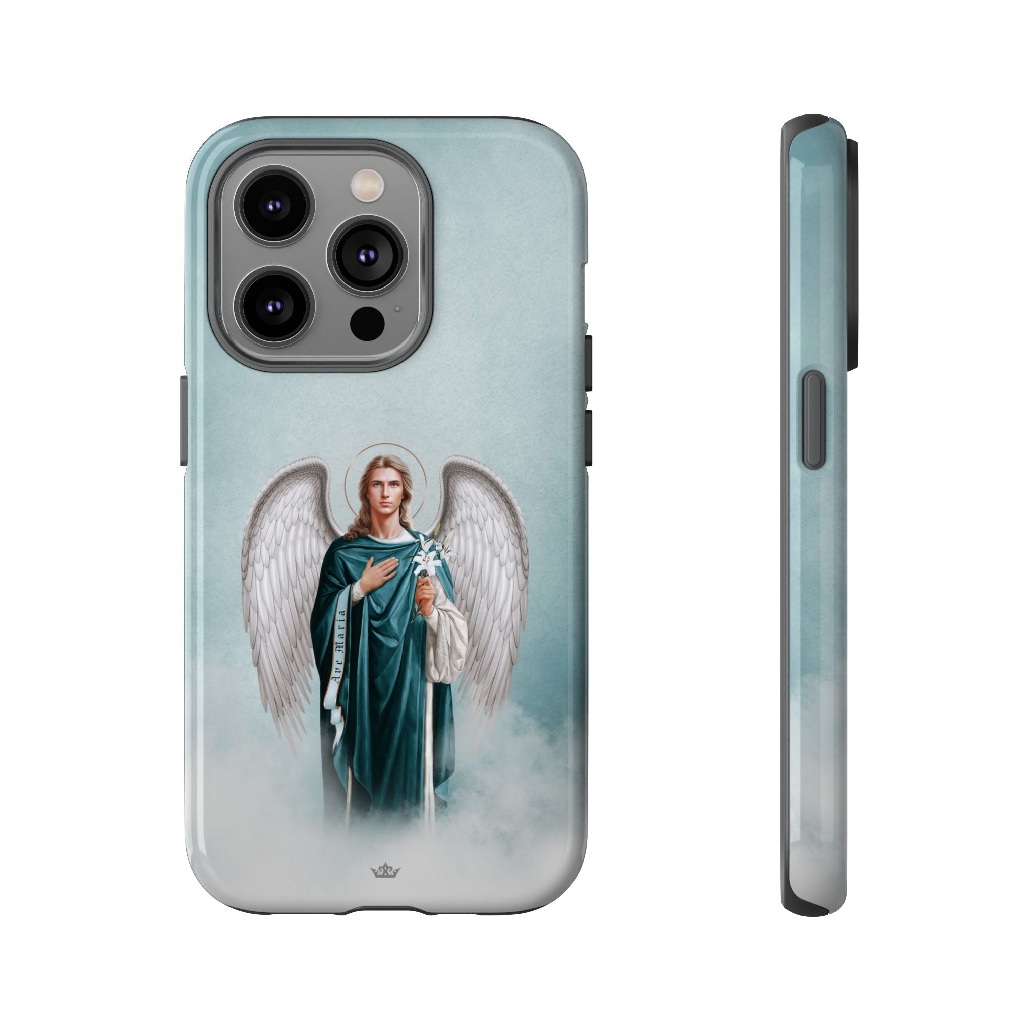 St. Gabriel the Archangel Hard Phone Case (Blue)