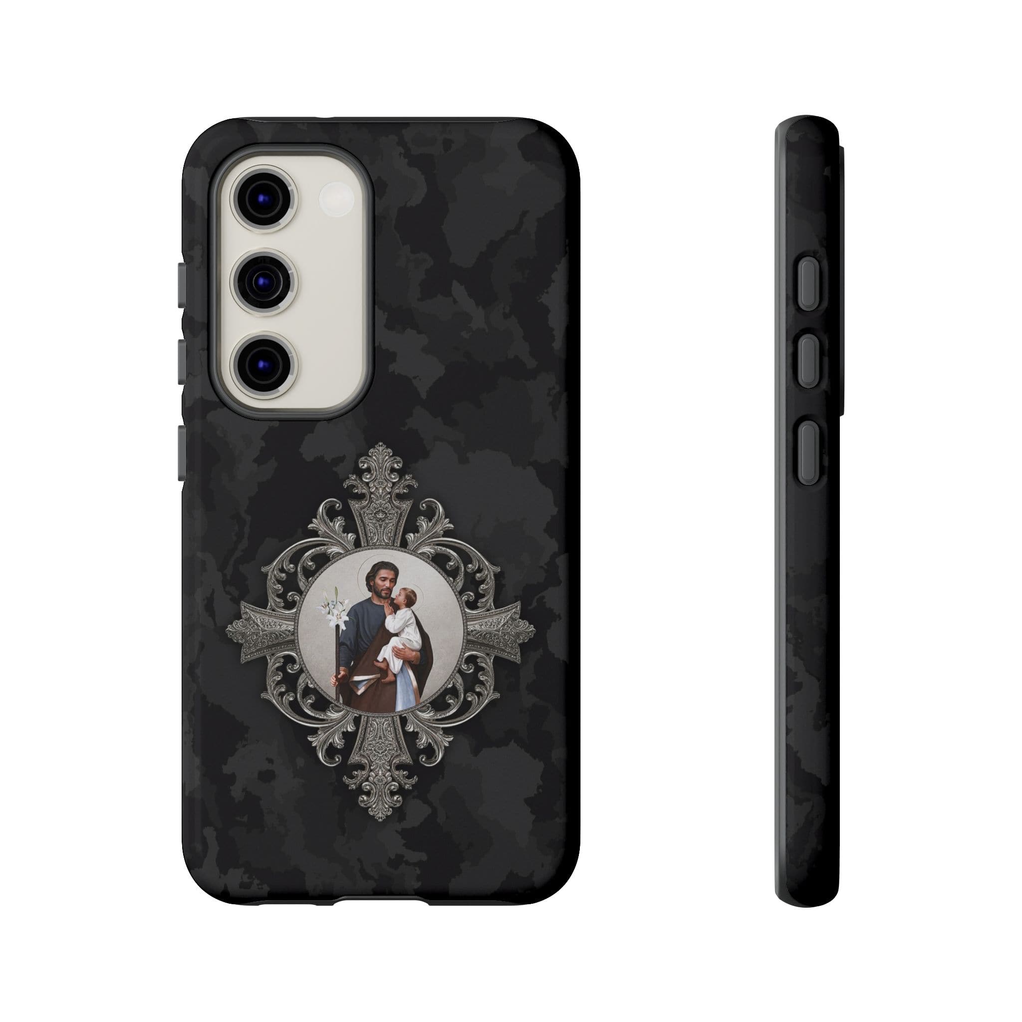 St. Joseph Hard Phone Case (Black Camo) Copyright VENXARA