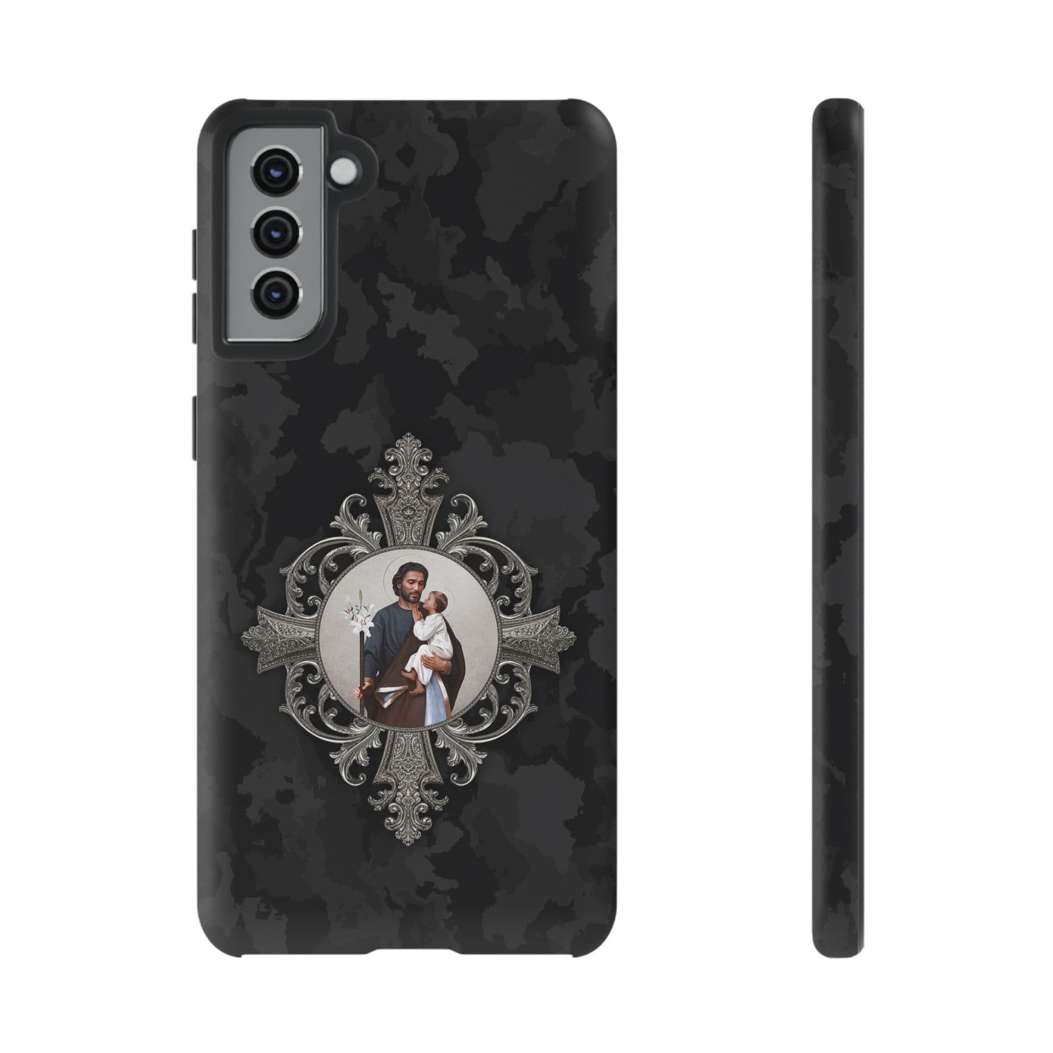 St. Joseph Hard Phone Case (Black Camo) Copyright VENXARA