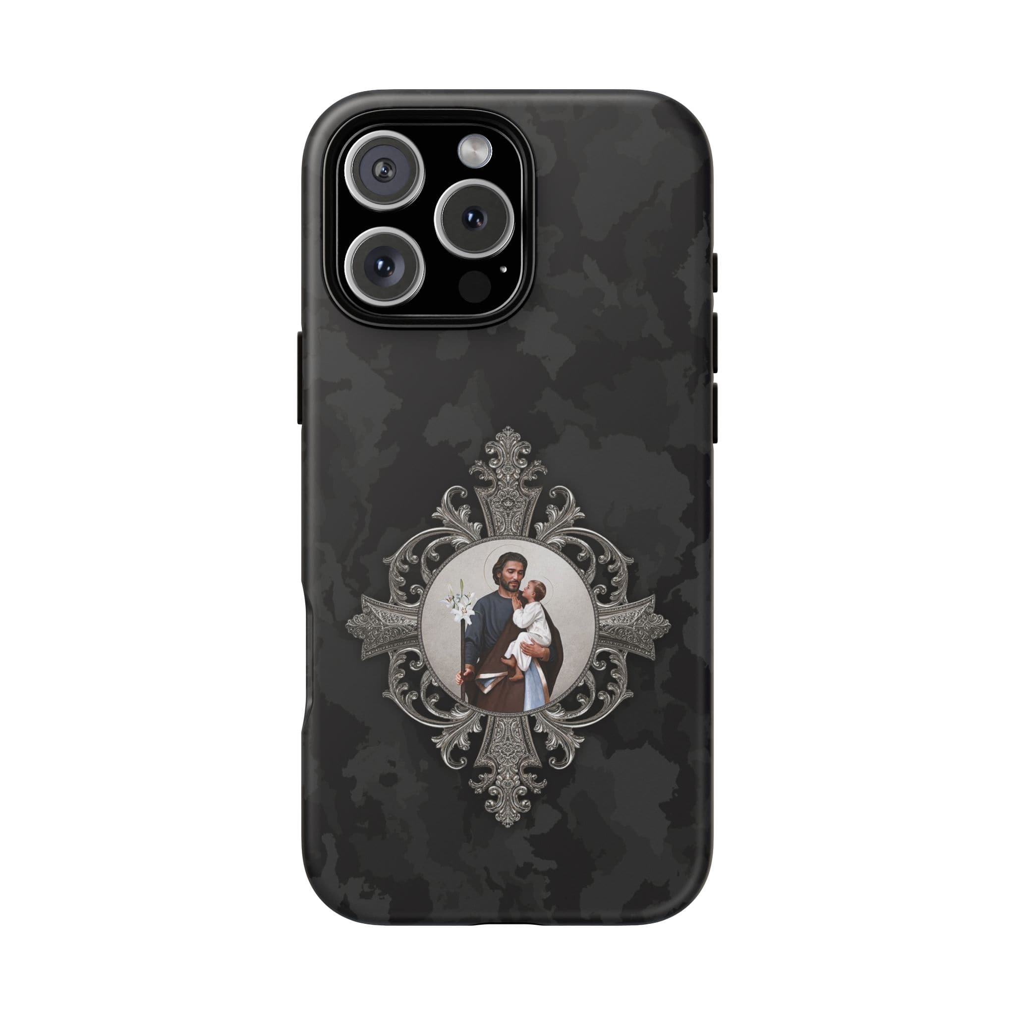St. Joseph Hard Phone Case (Black Camo) Copyright VENXARA