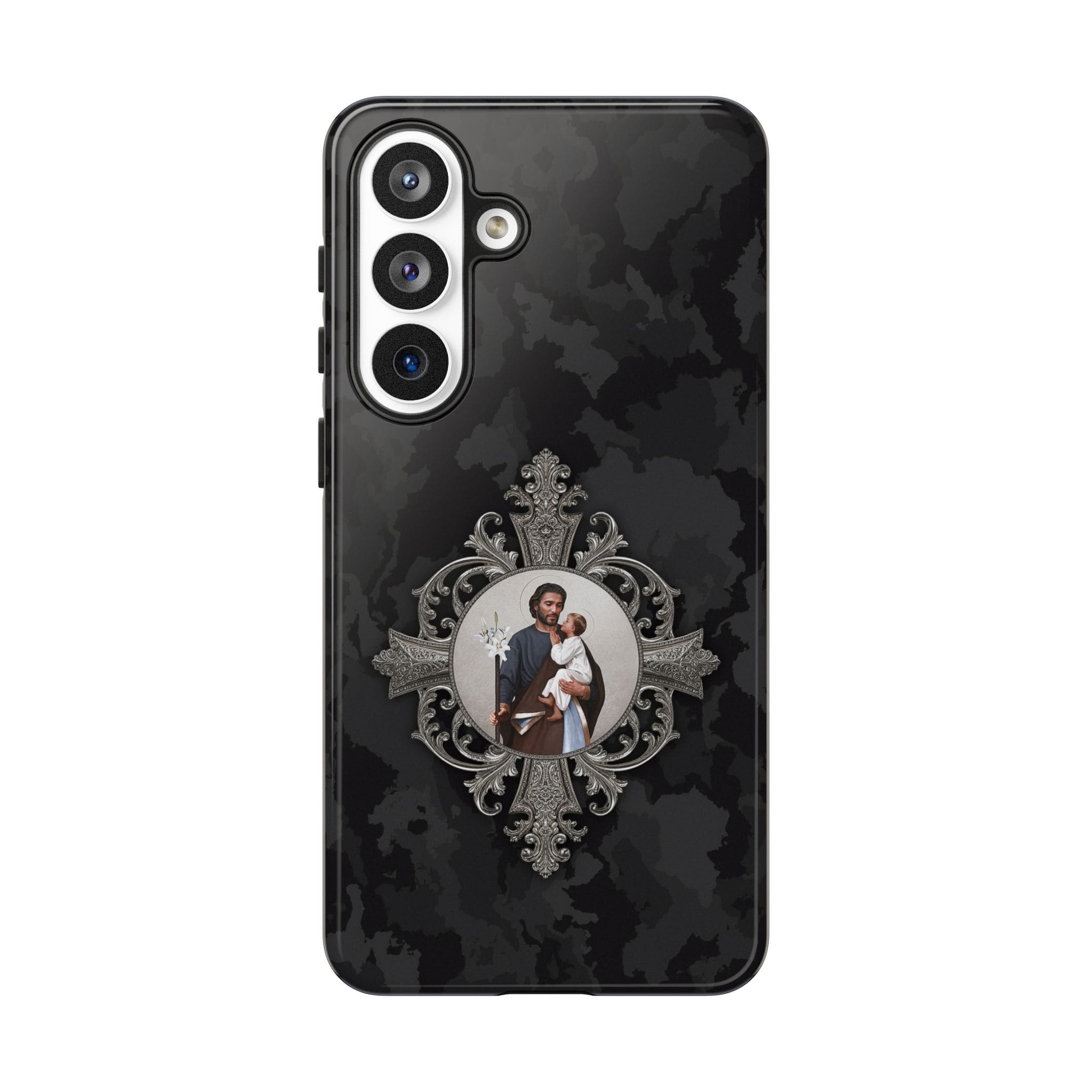 St. Joseph Hard Phone Case (Black Camo) Copyright VENXARA