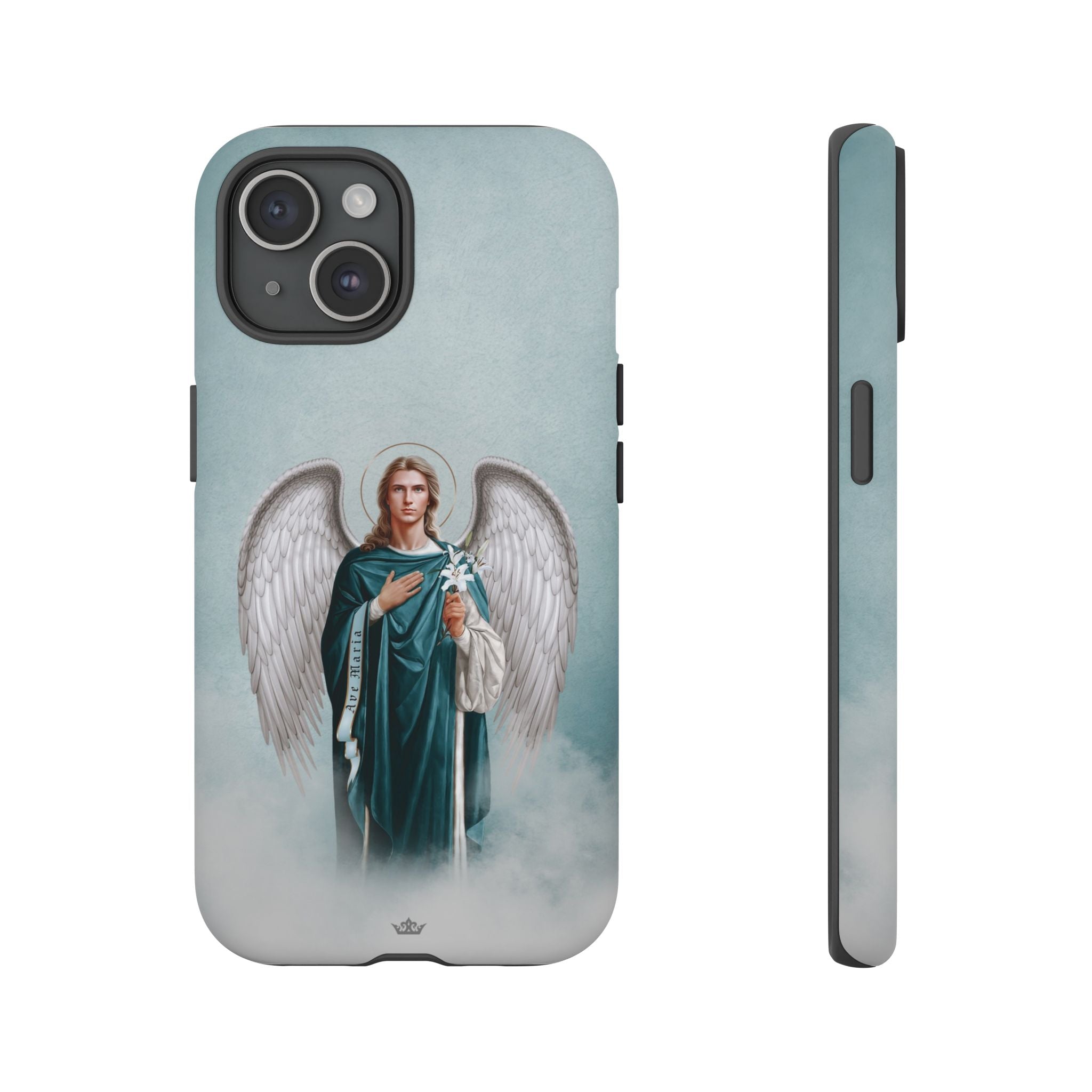 St. Gabriel the Archangel Hard Phone Case (Blue)