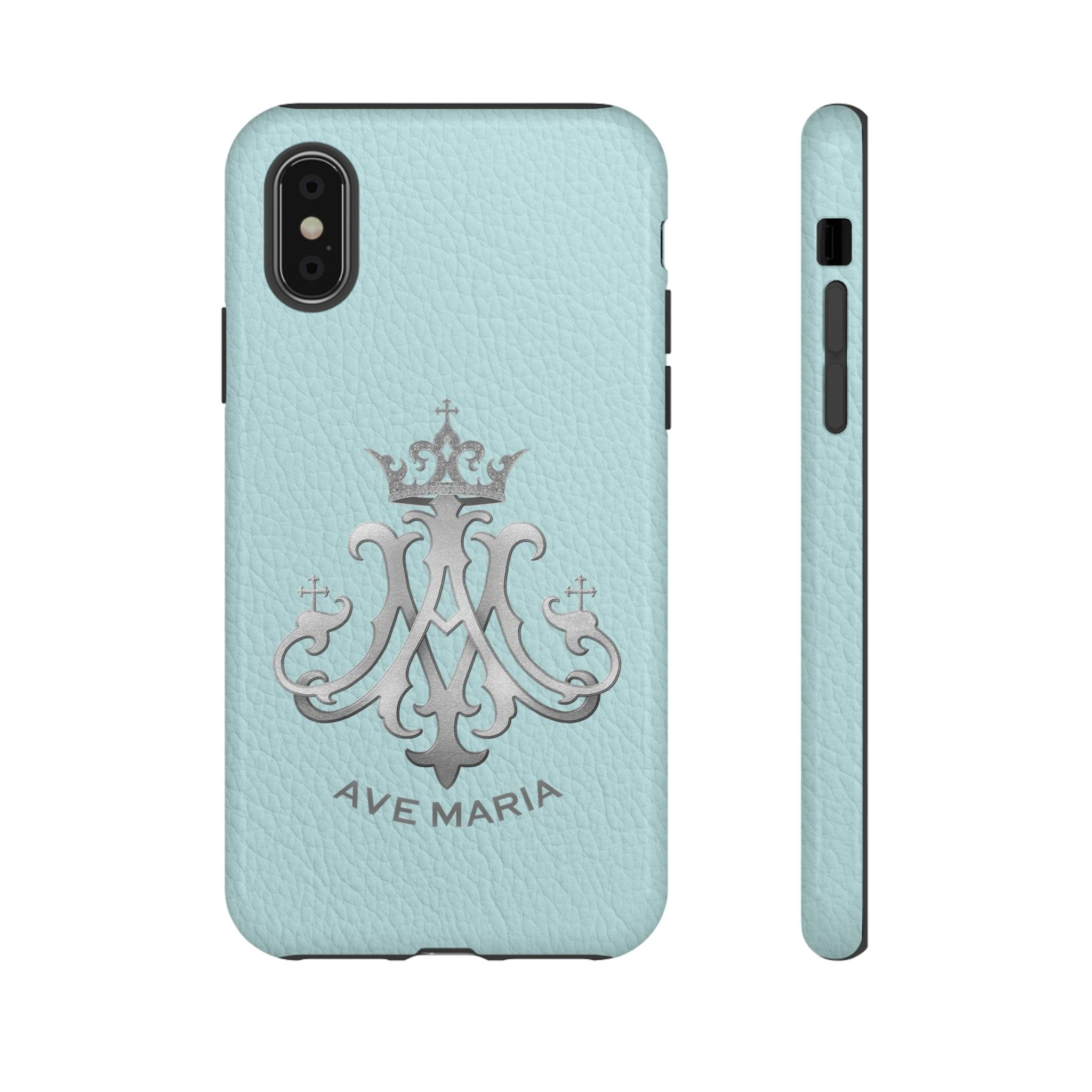 Ave Maria Hard Phone Case (Heavenly Blue)