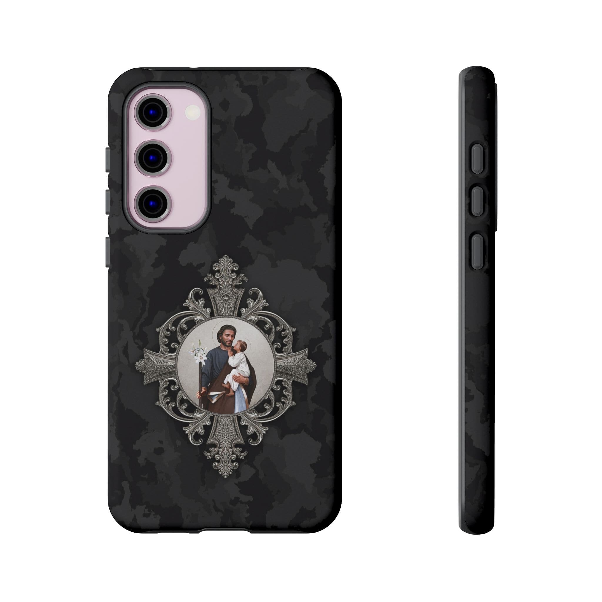 St. Joseph Hard Phone Case (Black Camo) Copyright VENXARA