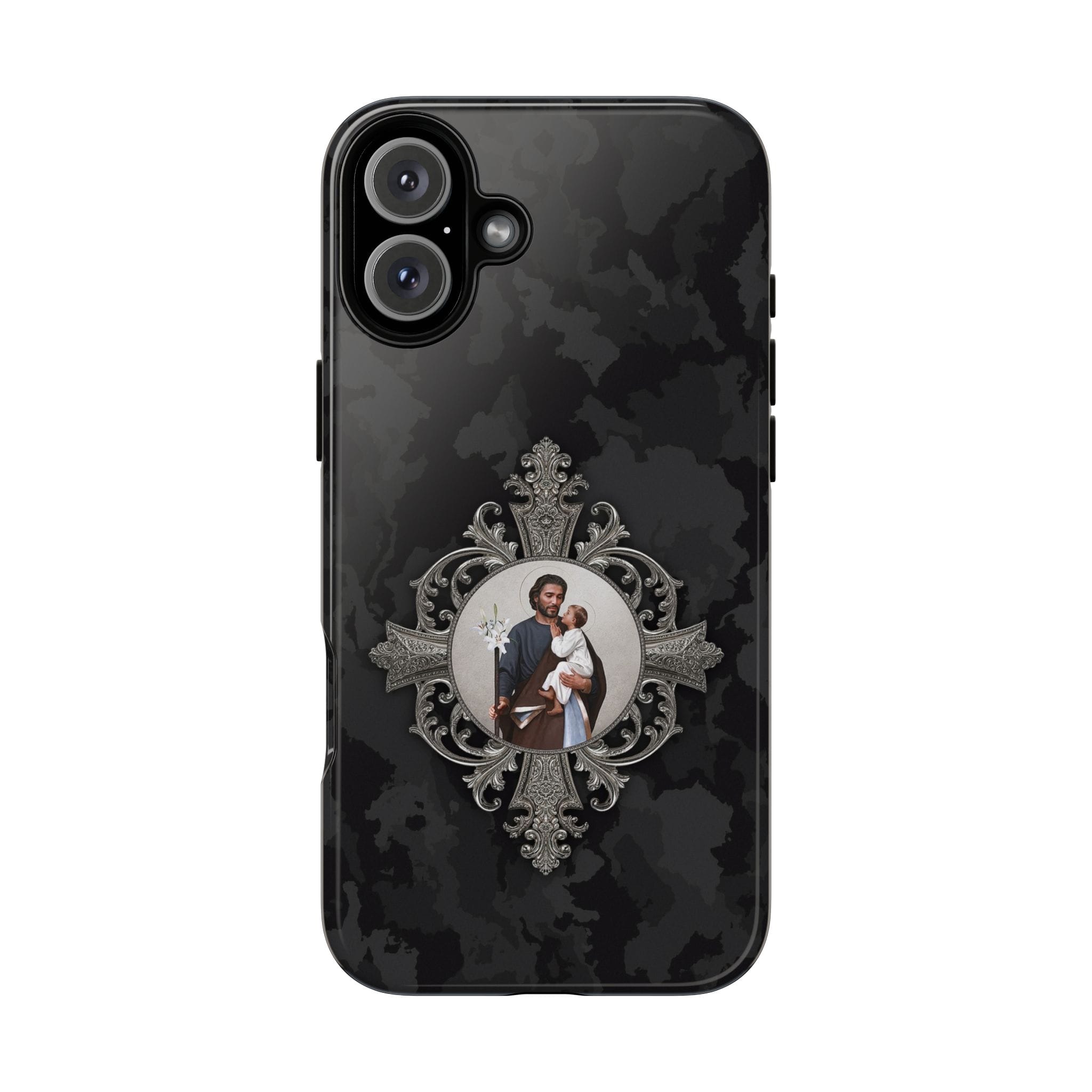 St. Joseph Hard Phone Case (Black Camo) Copyright VENXARA