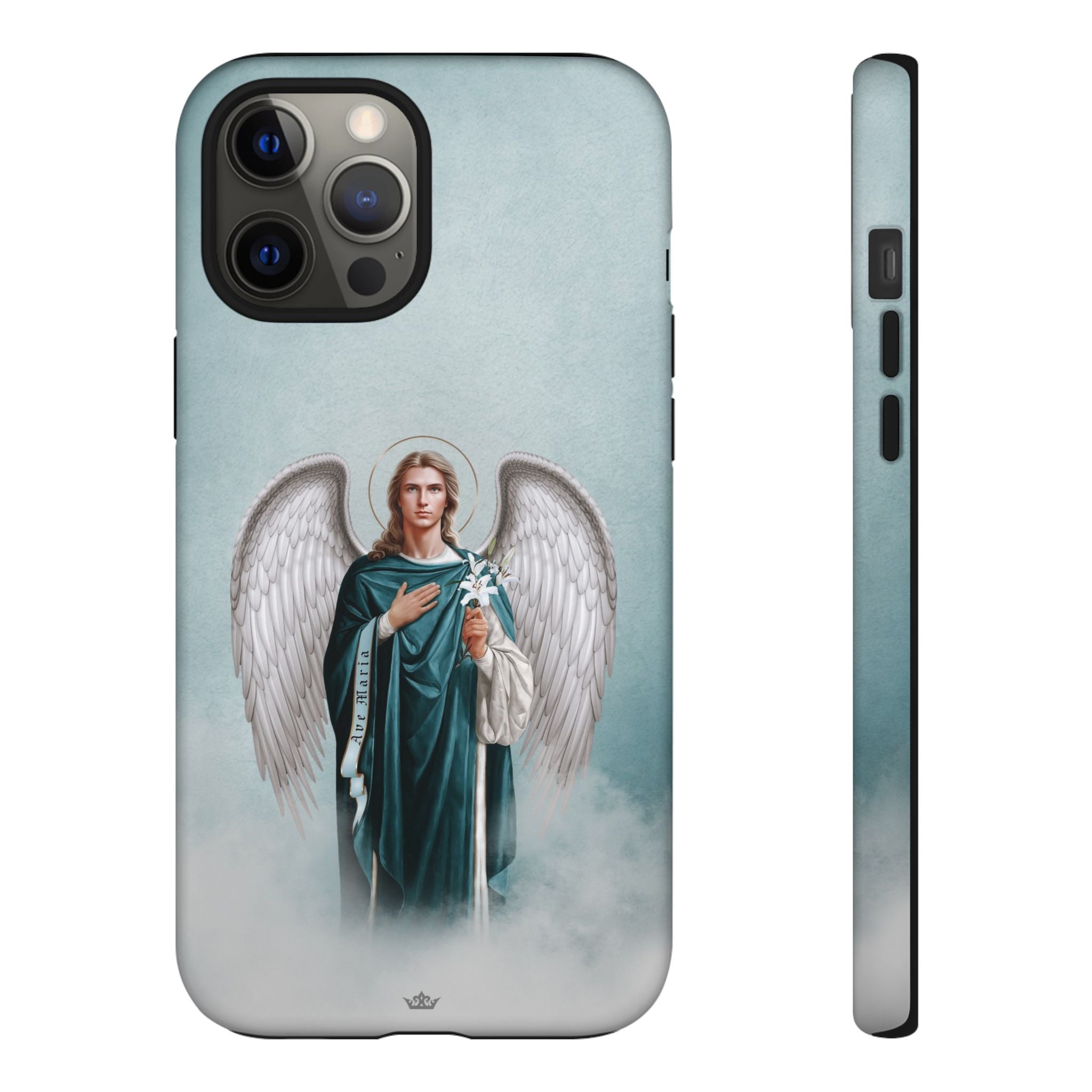 St. Gabriel the Archangel Hard Phone Case (Blue)